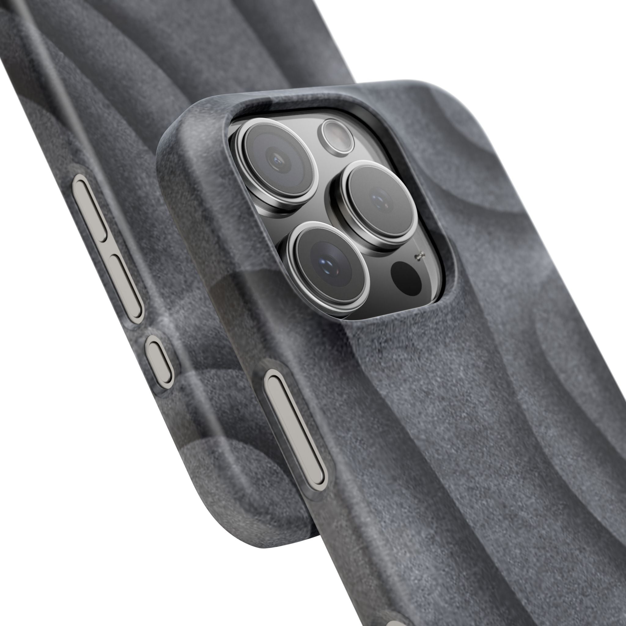 Phone Case — Textured Charcoal Wave Snap Case