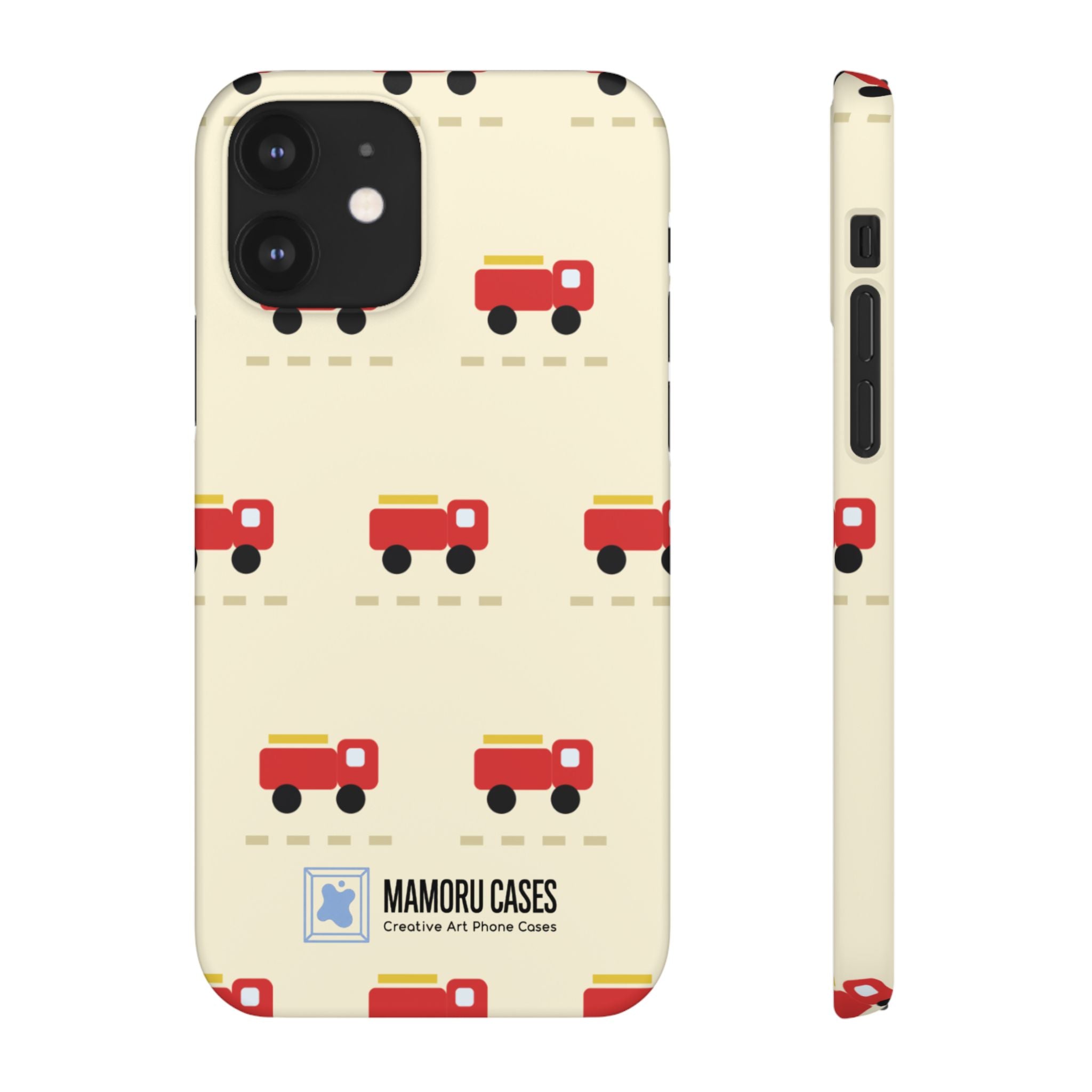 Fire Truck Pattern Phone Case — Cute Retro Kids iPhone Cover
