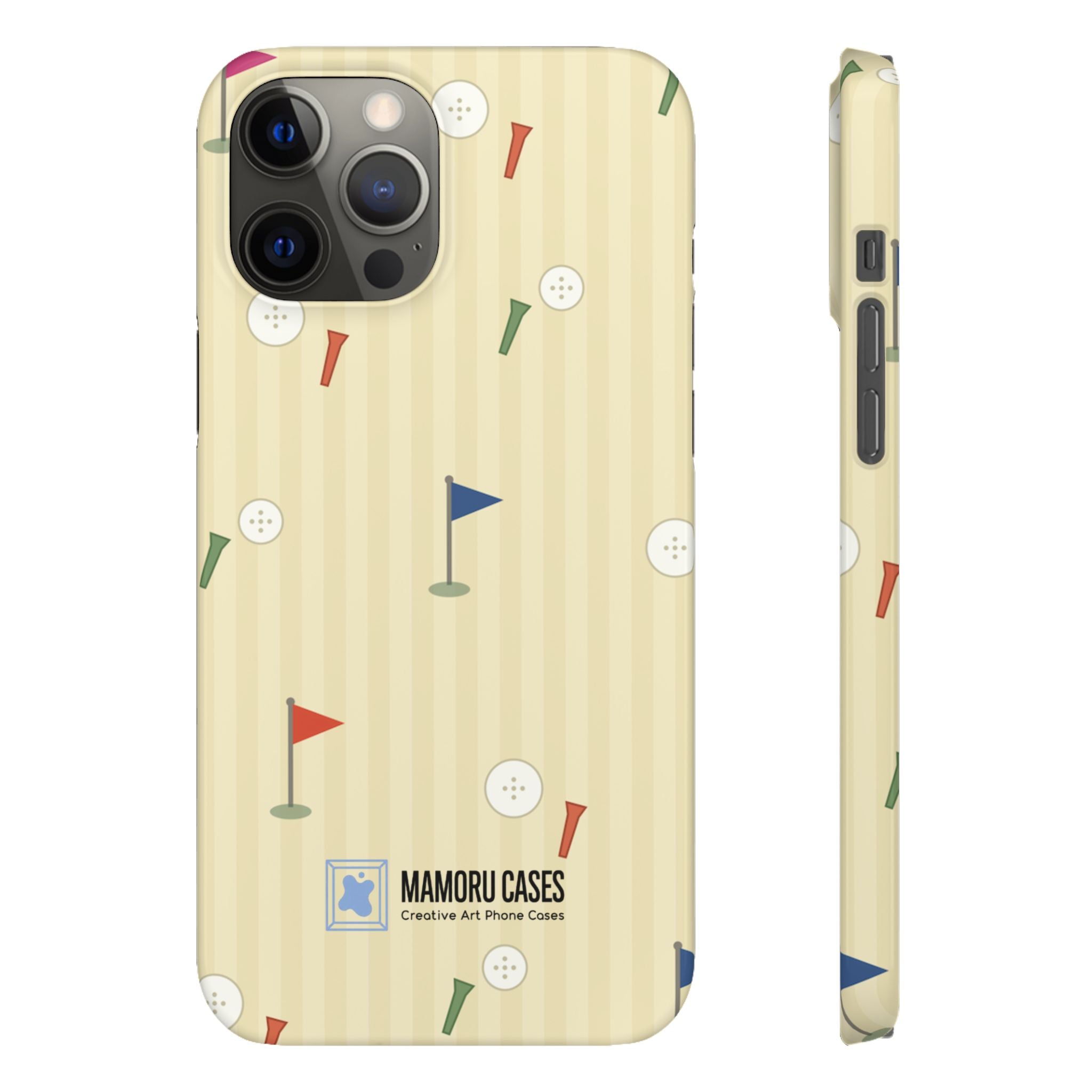 Golf Tee & Button Pattern Phone Case — Slim Snap Phone Case