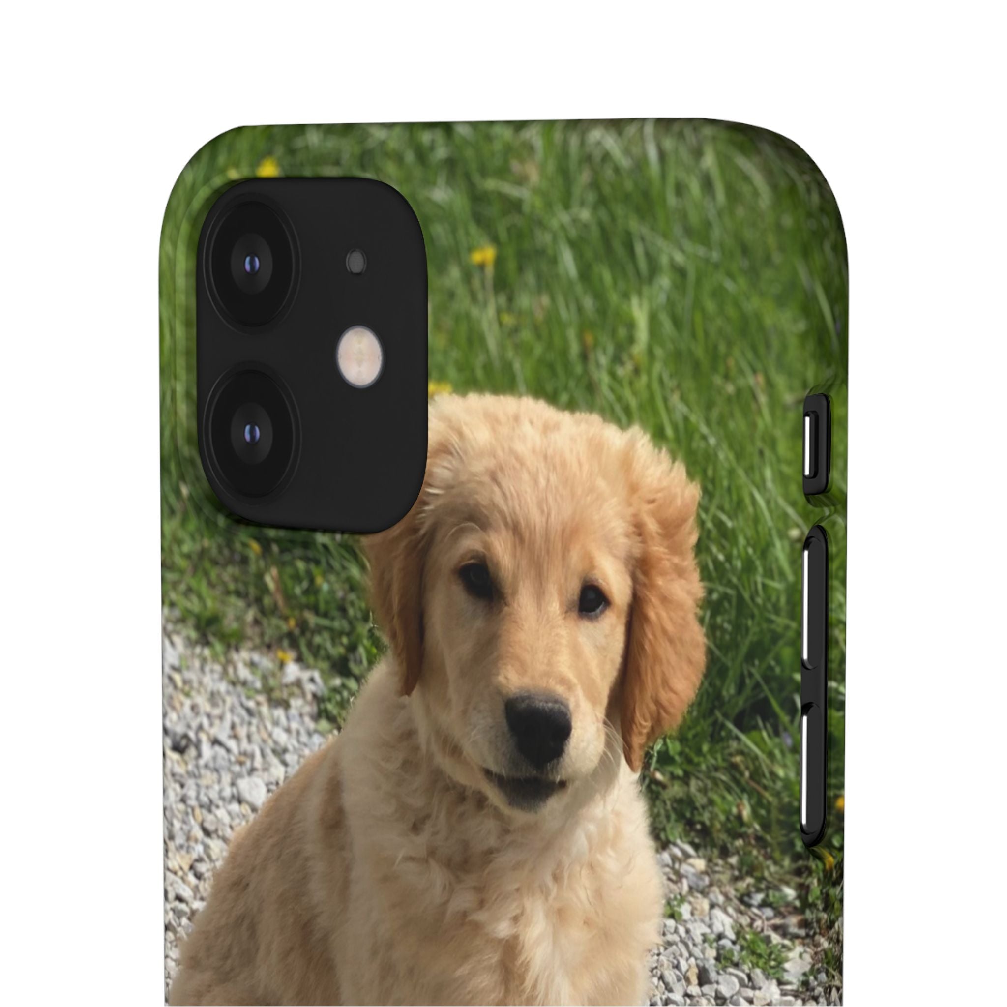 Phone Case — Cute Golden Retriever Puppy Photo Protective Snap Case