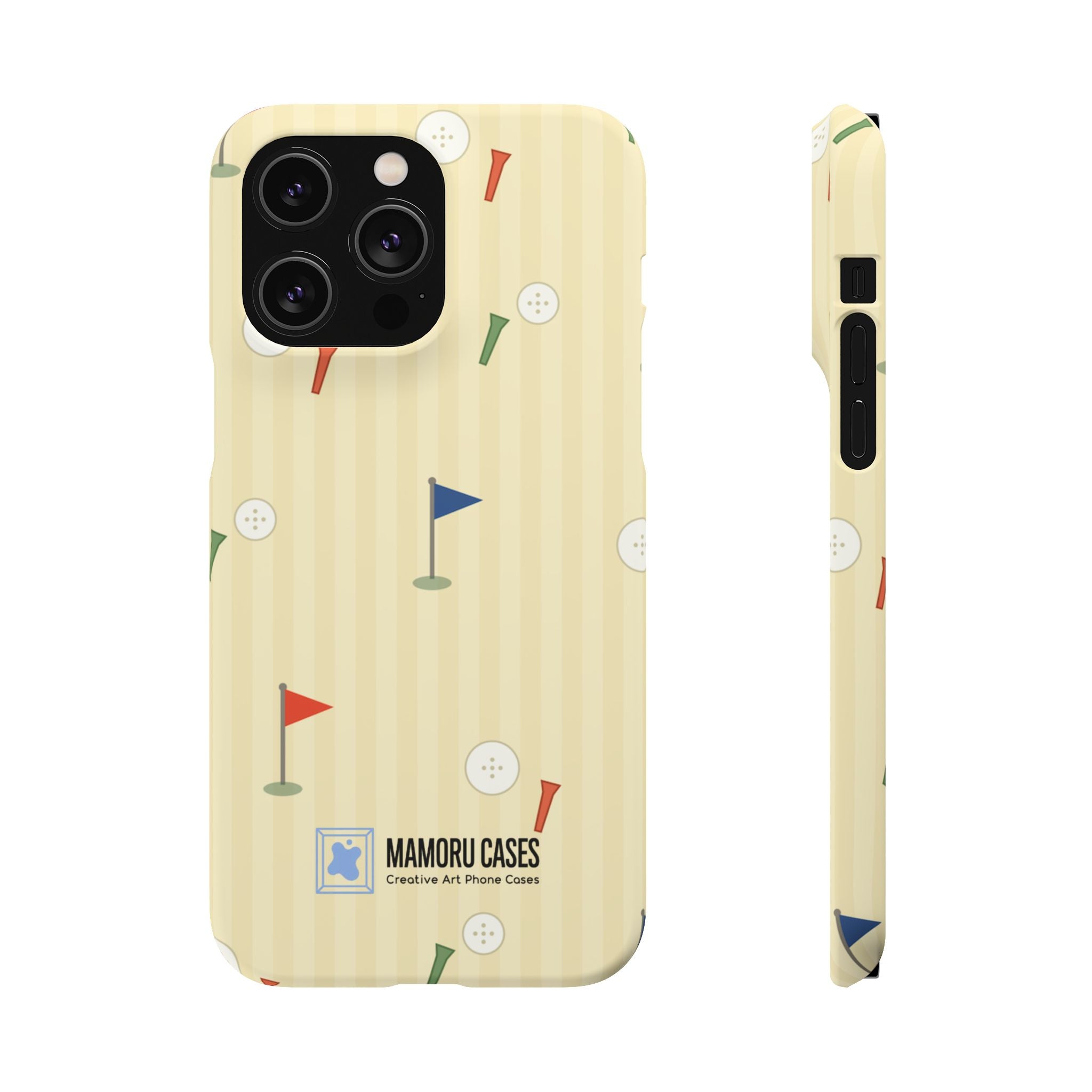 Golf Tee & Button Pattern Phone Case — Slim Snap Phone Case