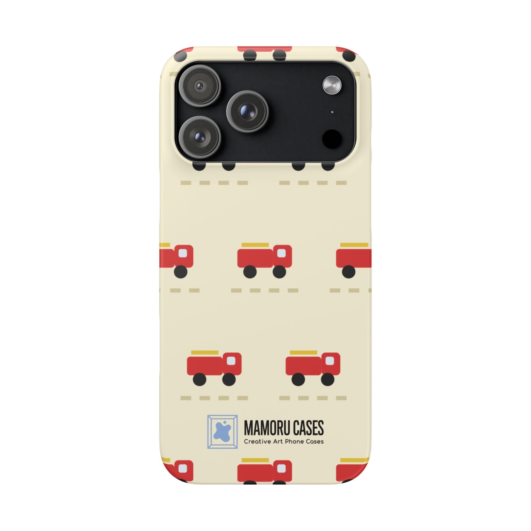 Fire Truck Pattern Phone Case — Cute Retro Kids iPhone Cover