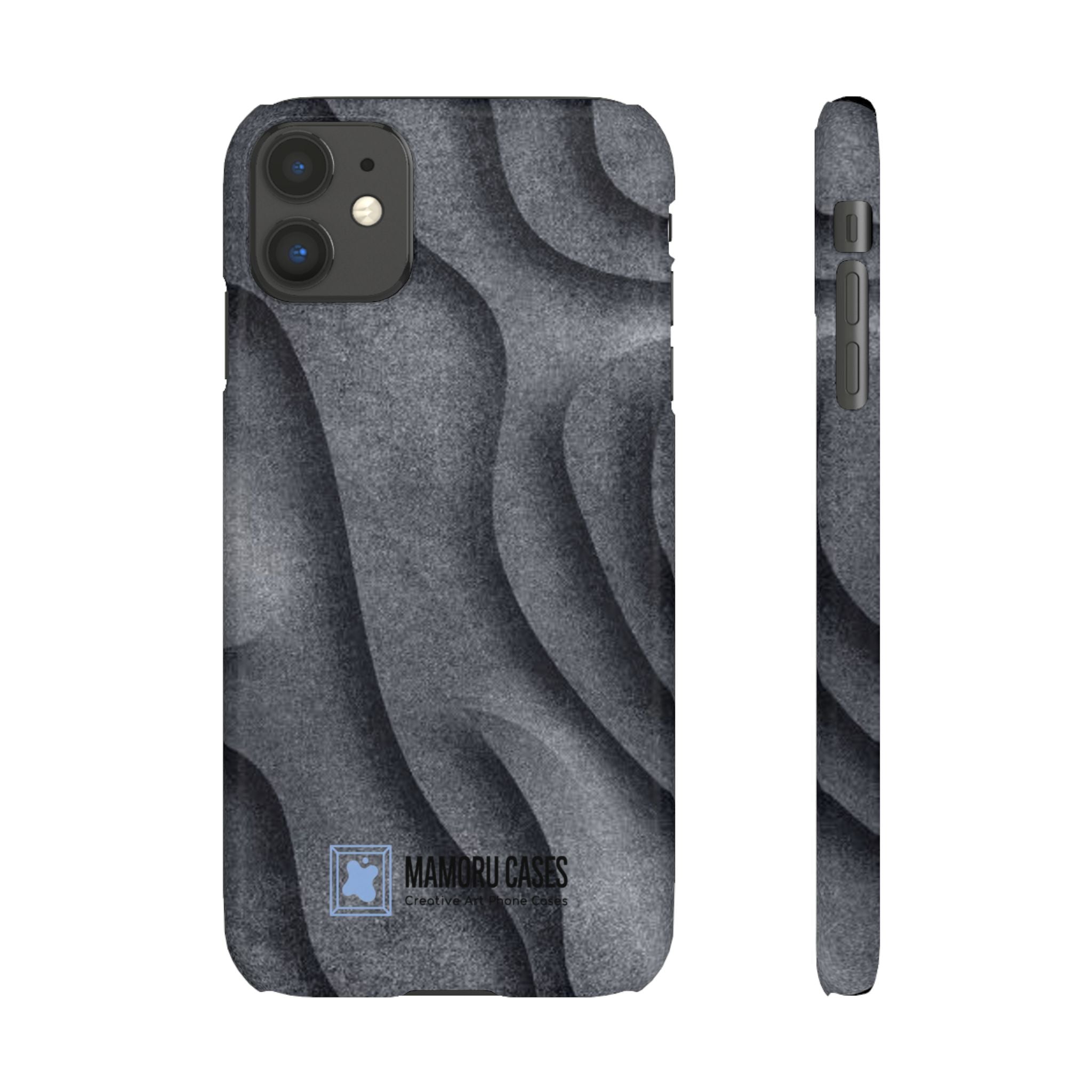 Phone Case — Textured Charcoal Wave Snap Case