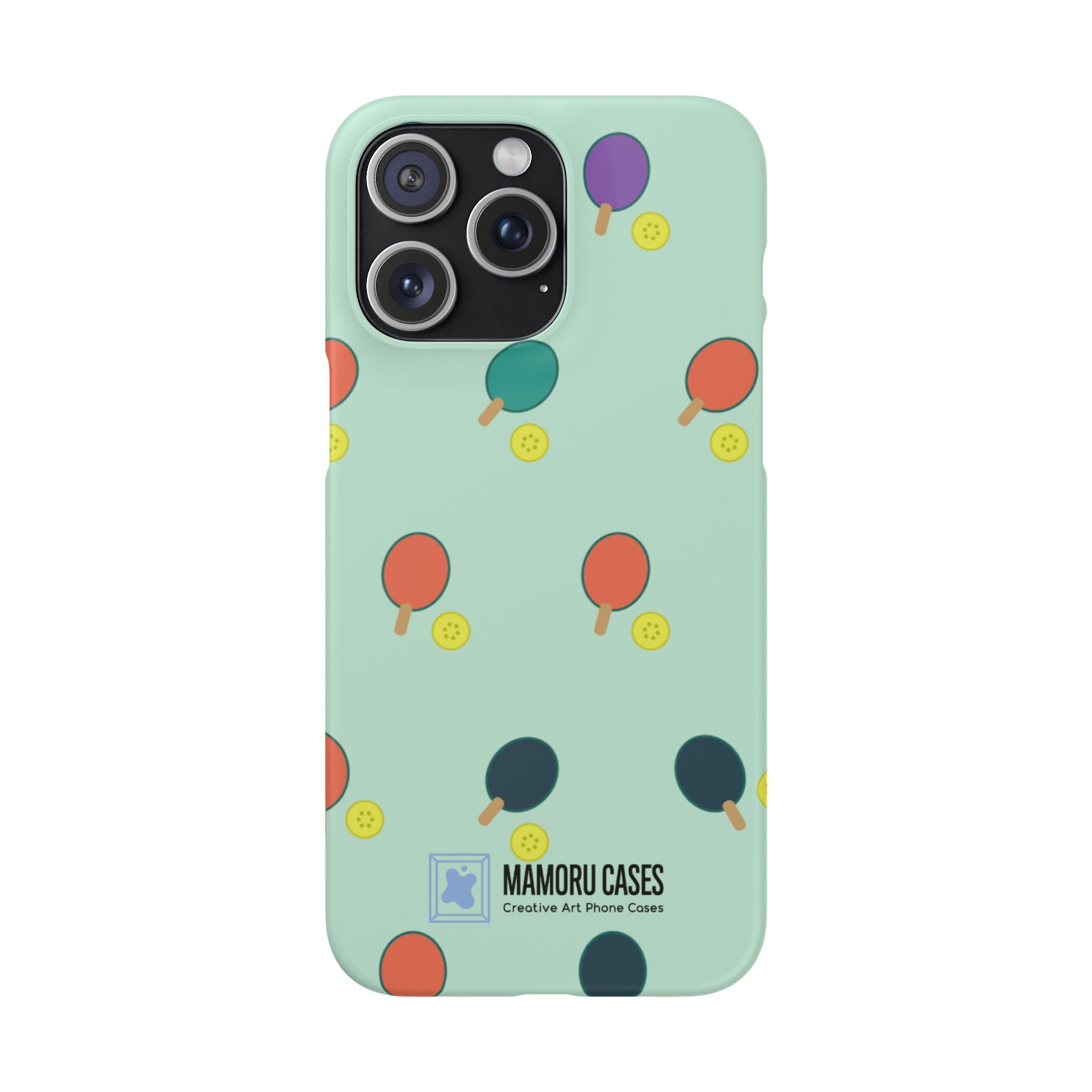 Ping Pong Paddle Pattern Phone Case — Mint Athletic Phone Cover