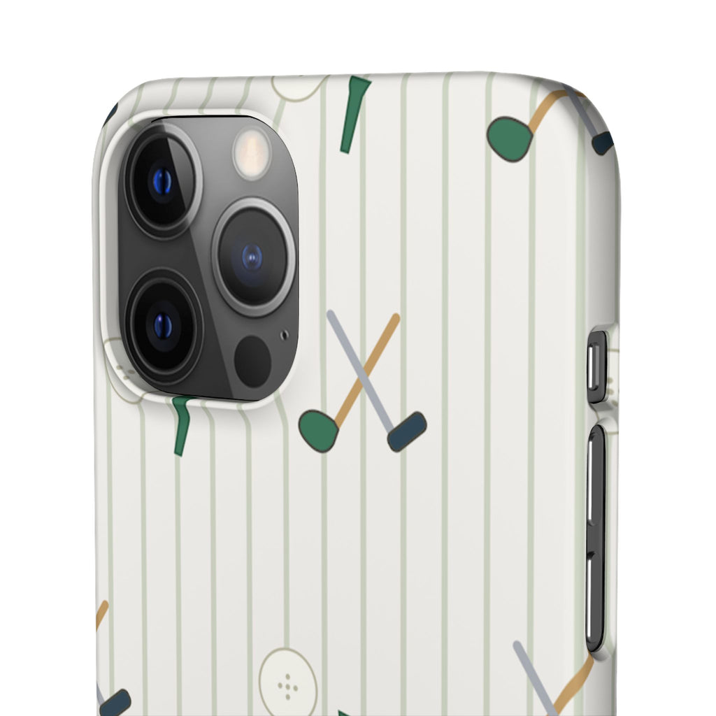 Mamoru Cases | Golf Pattern Snap Phone Case Tee & Mallet Design