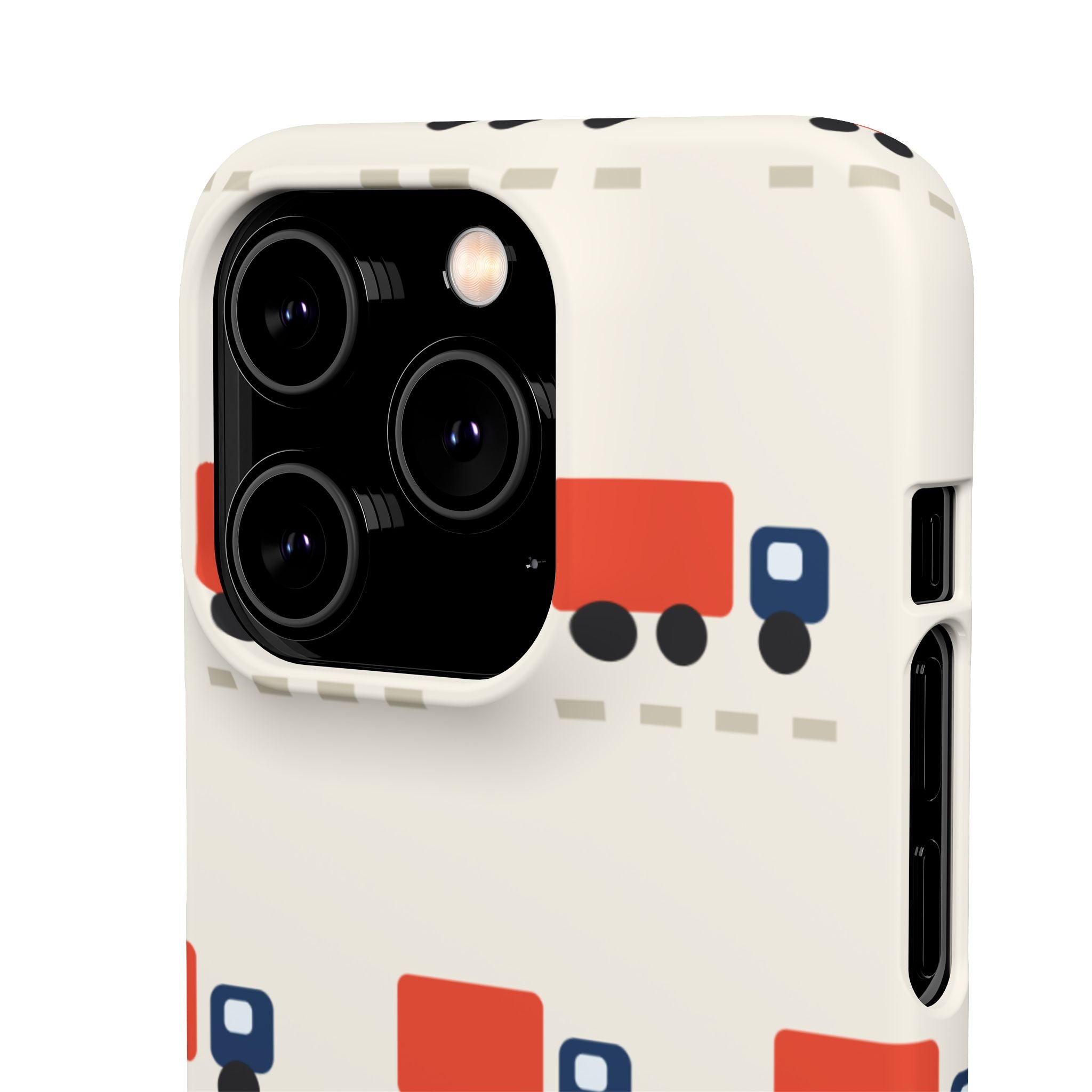 Truck Pattern Phone Case — Cute Red & Blue Delivery Truck iPhone Cover