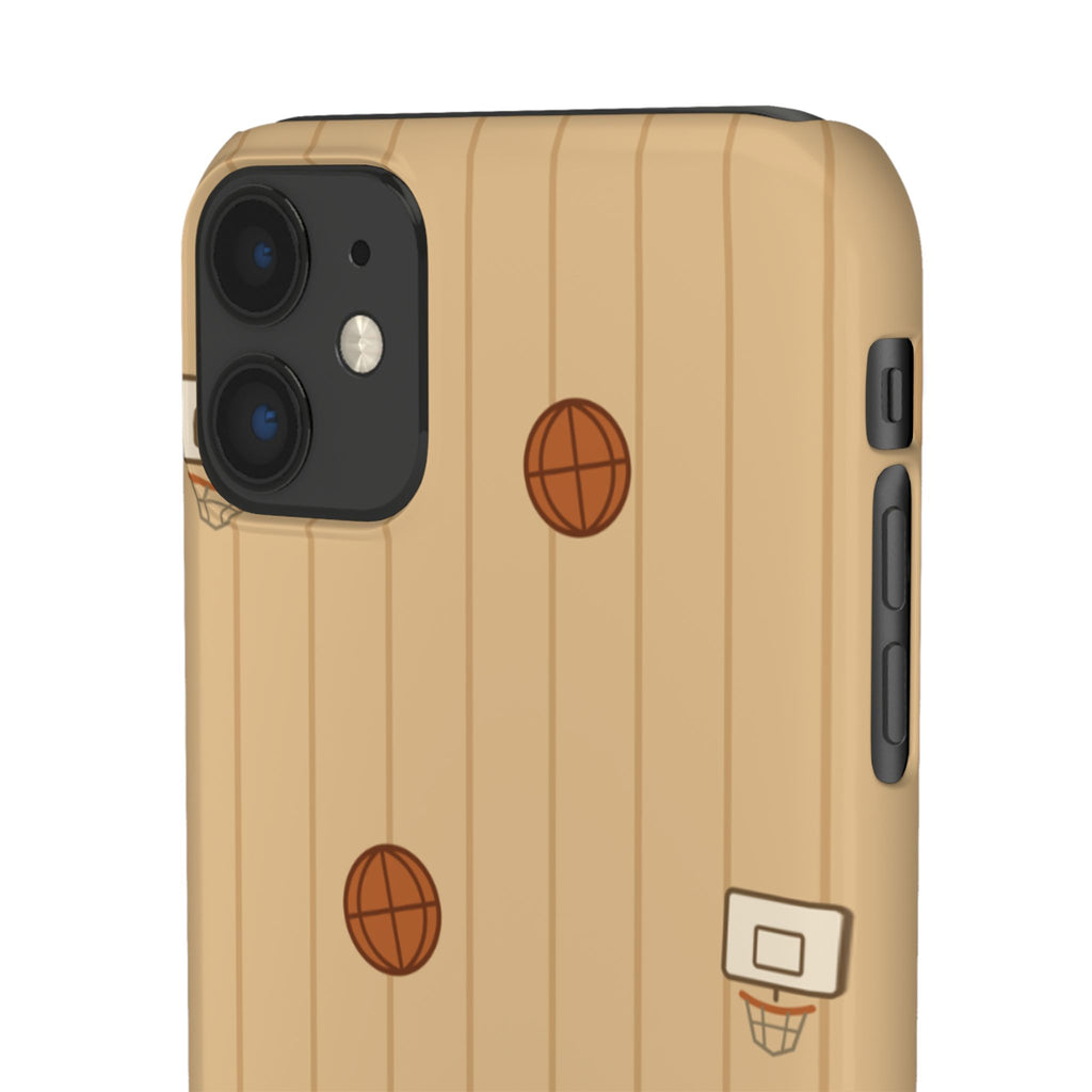 Basketball Court Phone Case — Slim Protective Snap Case with Hoops Pattern