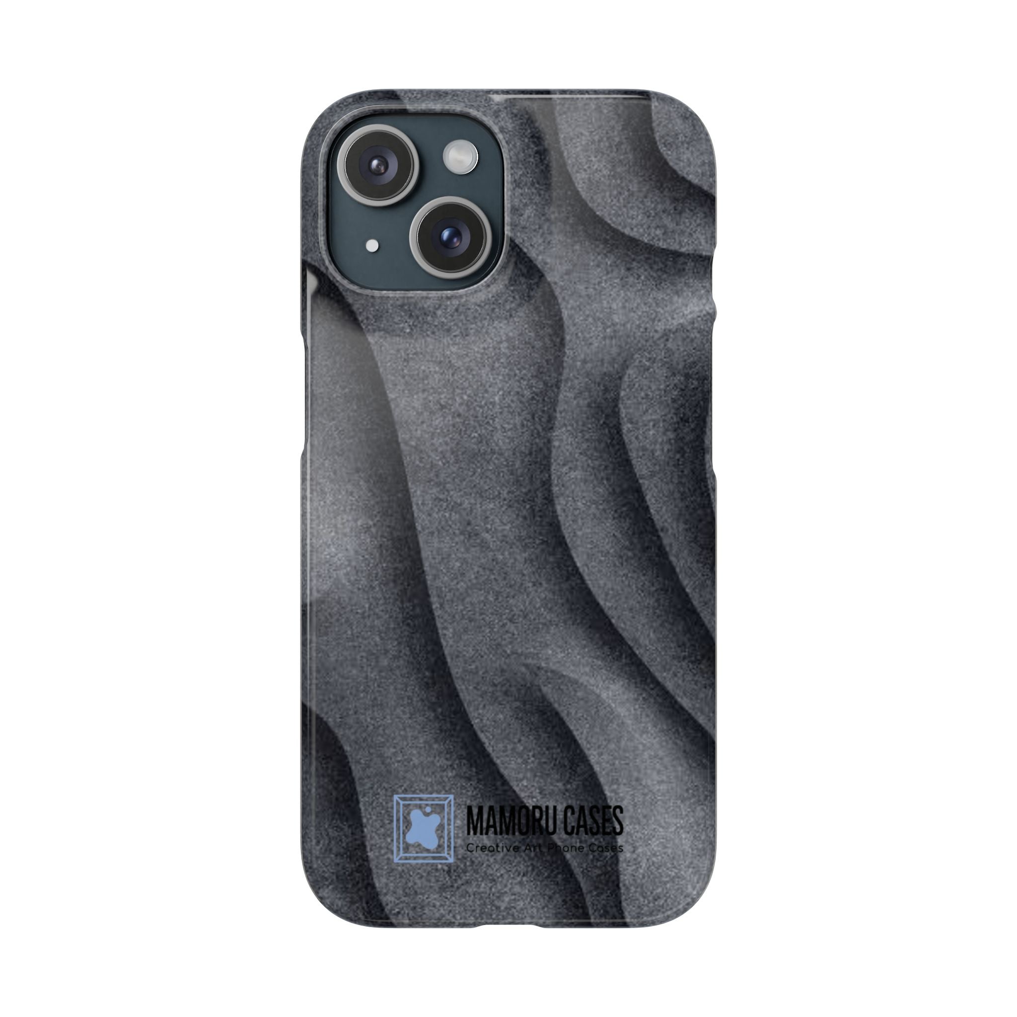 Phone Case — Textured Charcoal Wave Snap Case