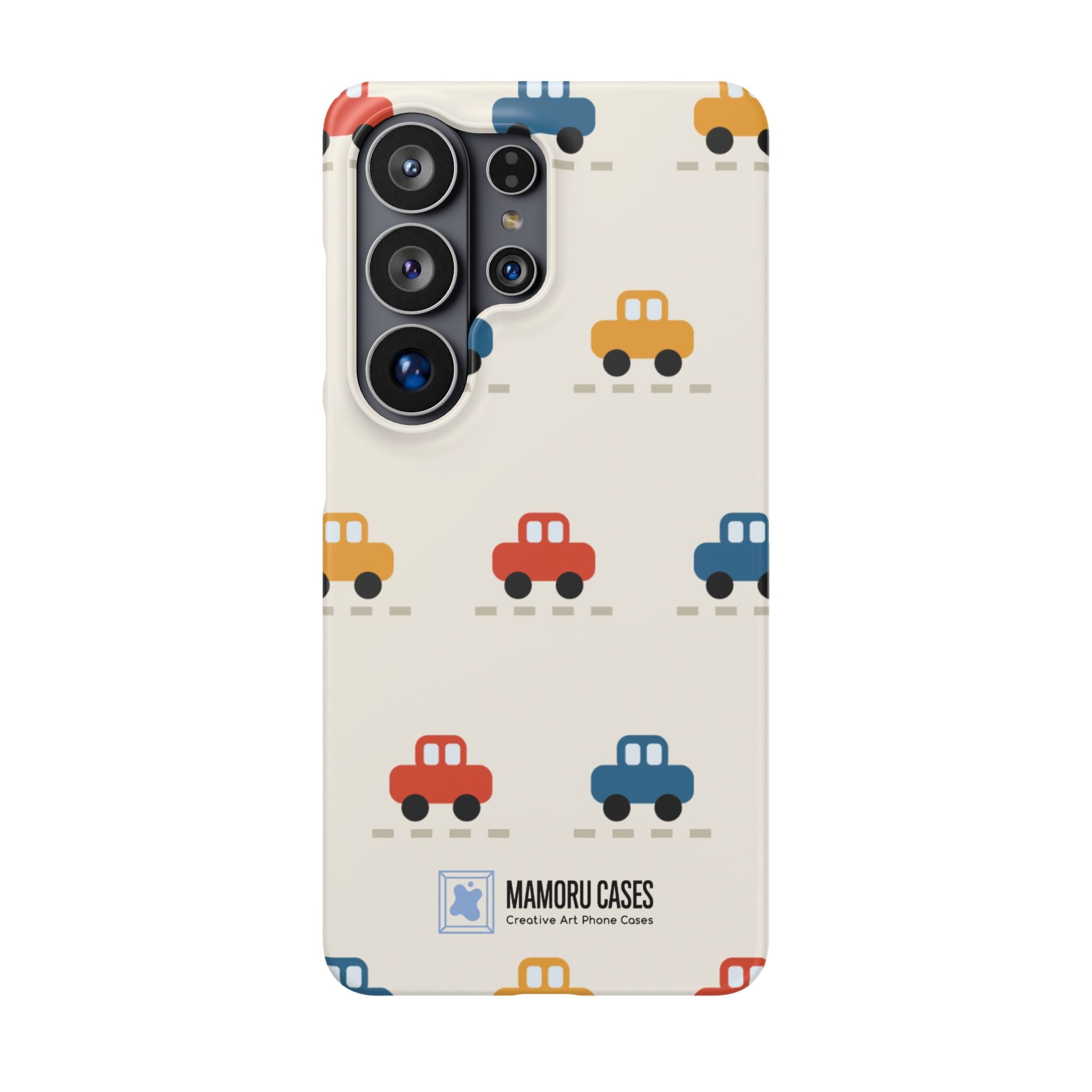 Cute Retro Toy Car Phone Case — Colorful Kids Pattern Snap Case
