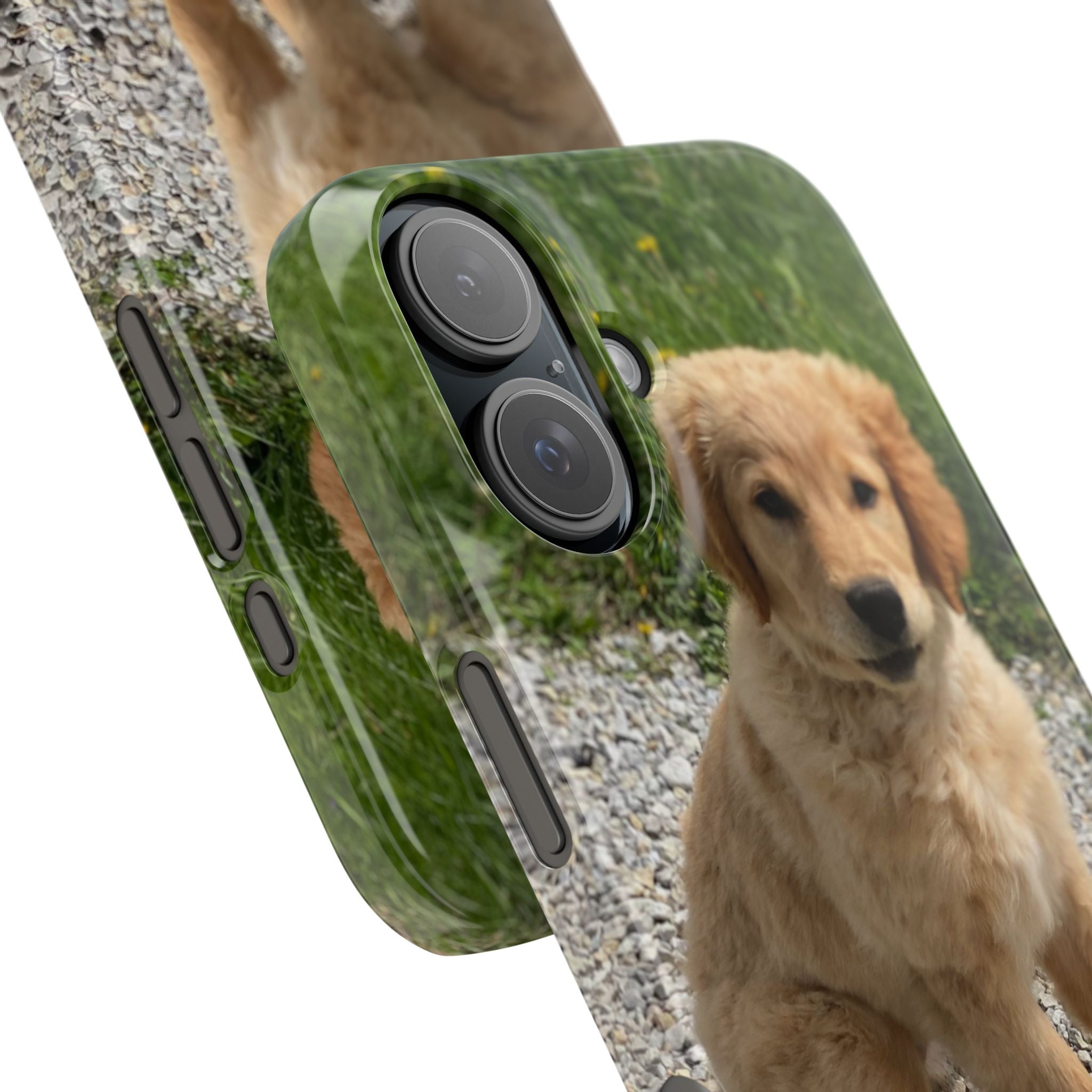 Phone Case — Cute Golden Retriever Puppy Photo Protective Snap Case