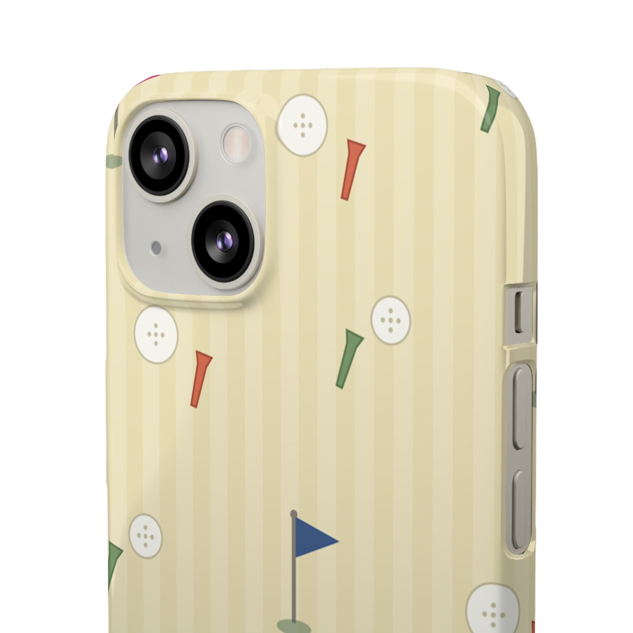 Golf Tee & Button Pattern Phone Case — Slim Snap Phone Case