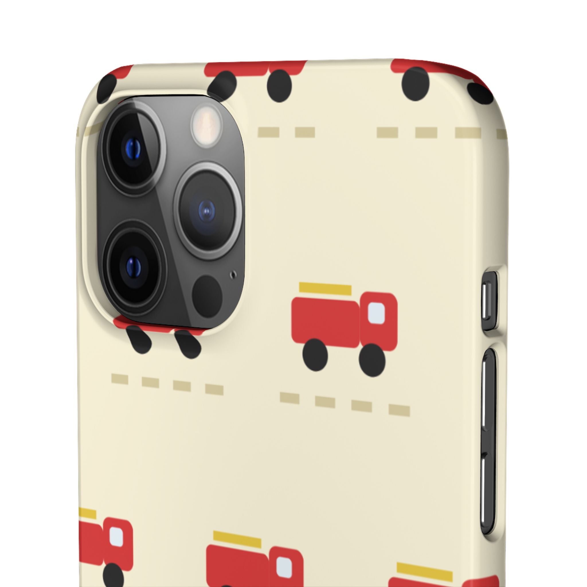 Fire Truck Pattern Phone Case — Cute Retro Kids iPhone Cover