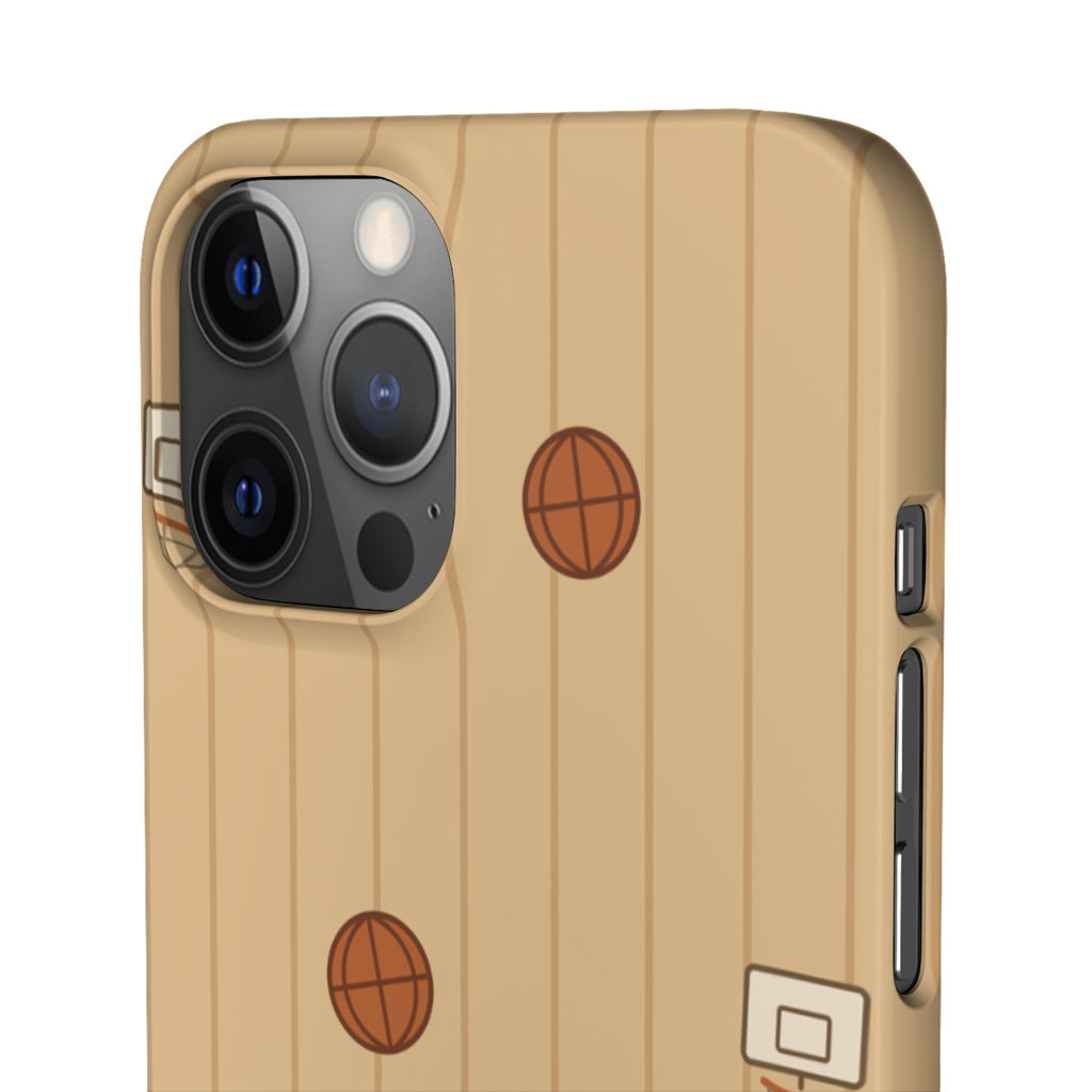 Basketball Court Phone Case — Slim Protective Snap Case with Hoops Pattern