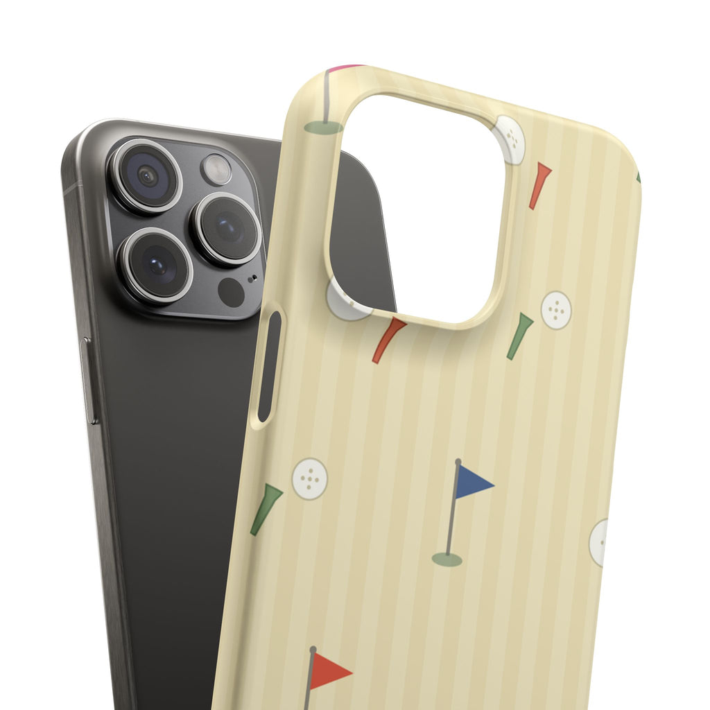 Golf Tee & Button Pattern Phone Case — Slim Snap Phone Case