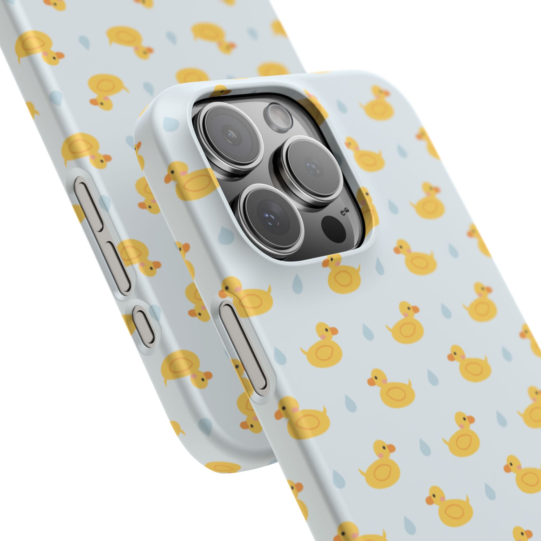 Rubber Duck Pattern Phone Case — Cute Yellow Ducks Waterproof Design