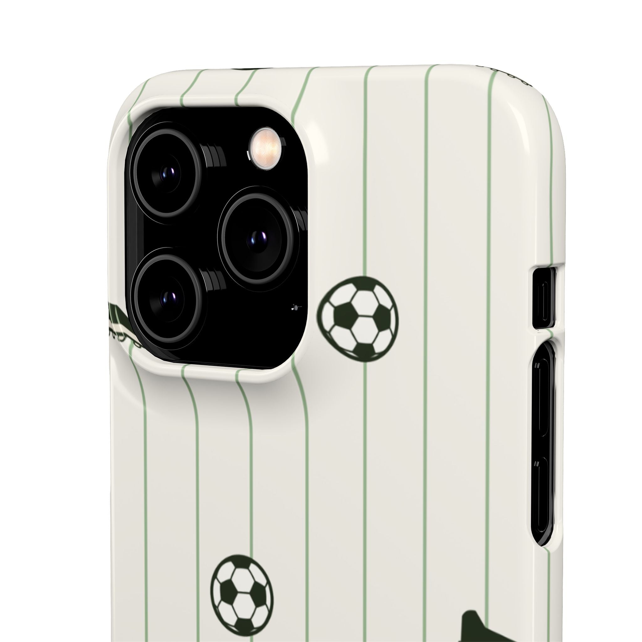 Soccer Pattern Snap Phone Case - Athletic Ball & Cleat Design