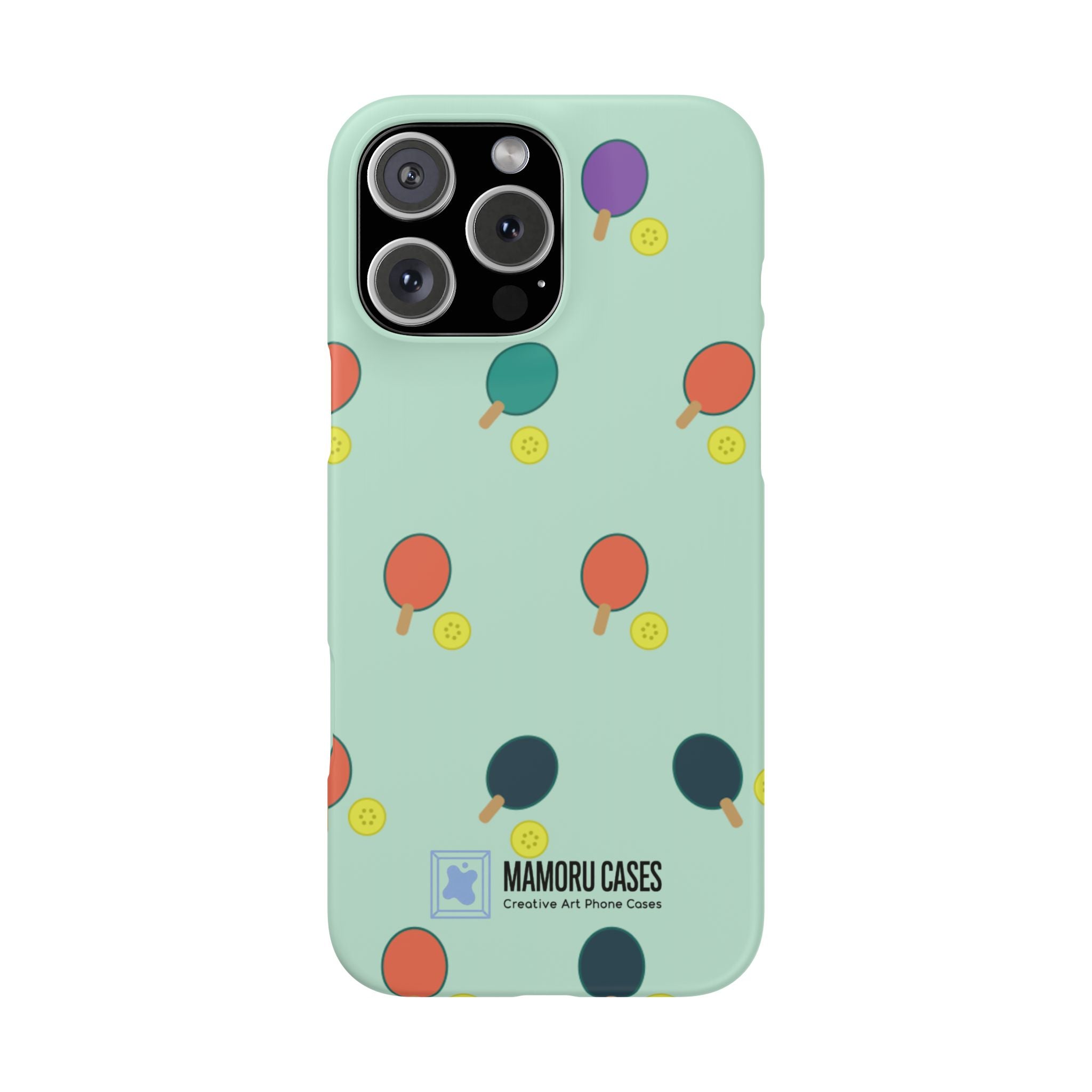 Ping Pong Paddle Pattern Phone Case — Mint Athletic Phone Cover