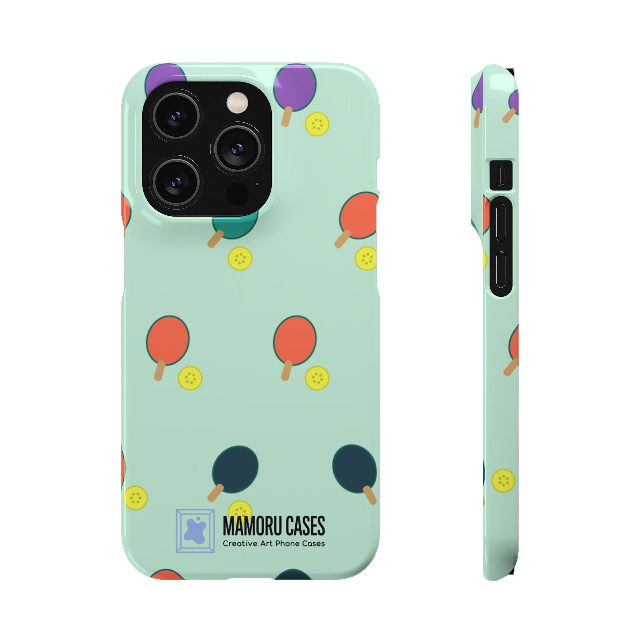 Ping Pong Paddle Pattern Phone Case — Mint Athletic Phone Cover