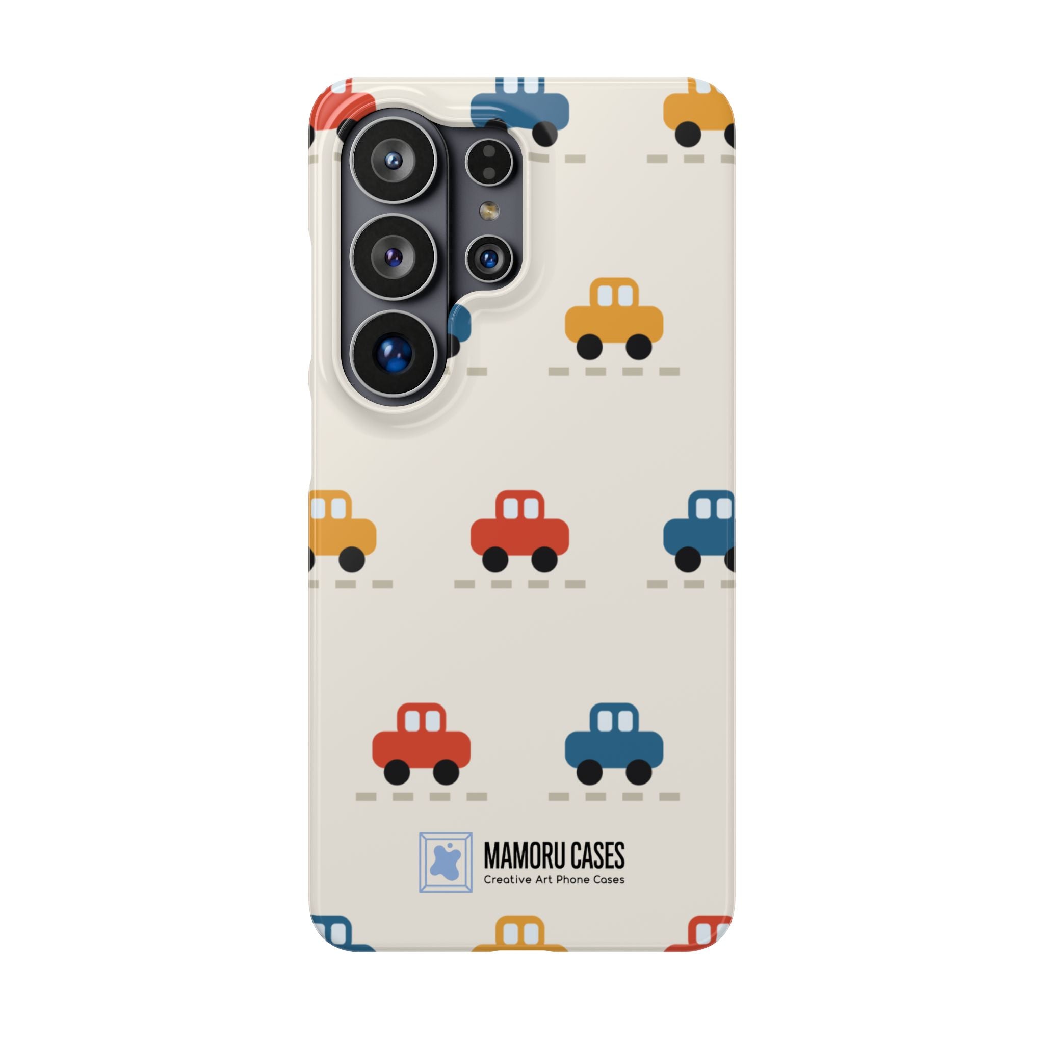 Cute Retro Toy Car Phone Case — Colorful Kids Pattern Snap Case