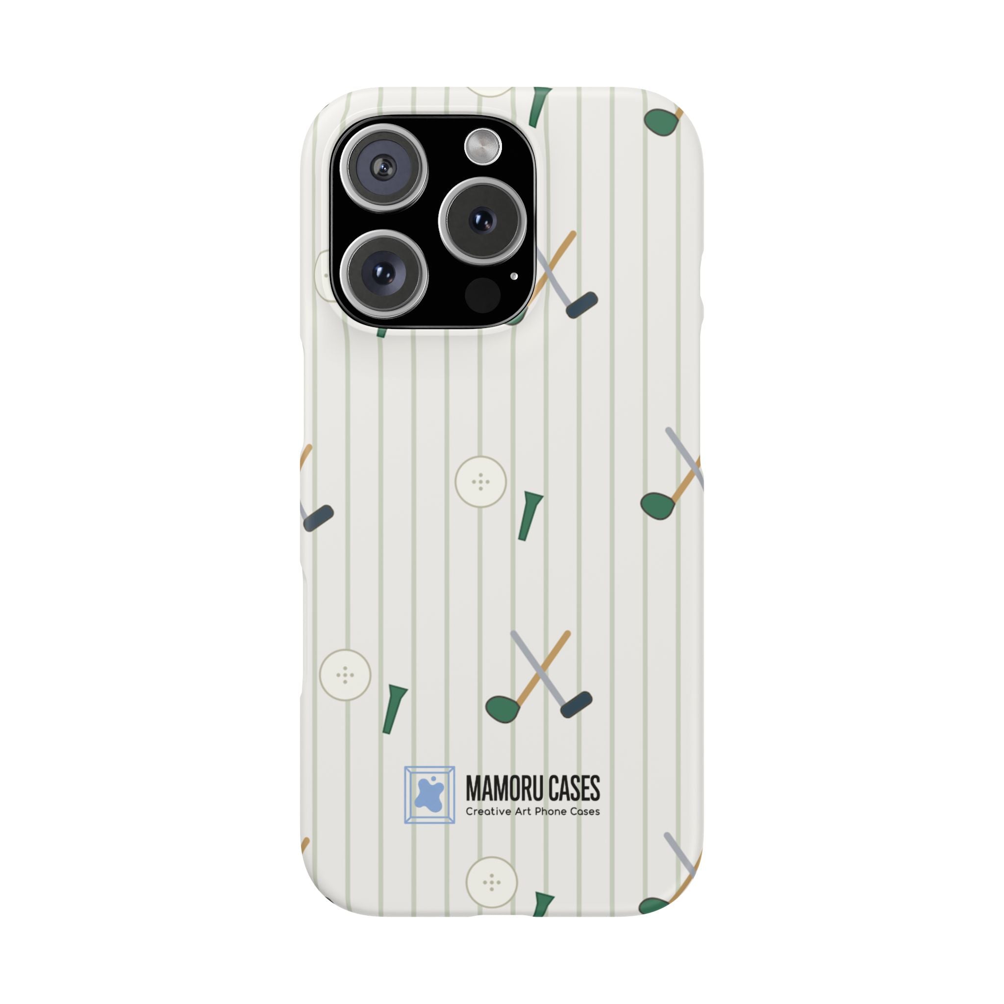 Mamoru Cases | Golf Pattern Snap Phone Case Tee & Mallet Design