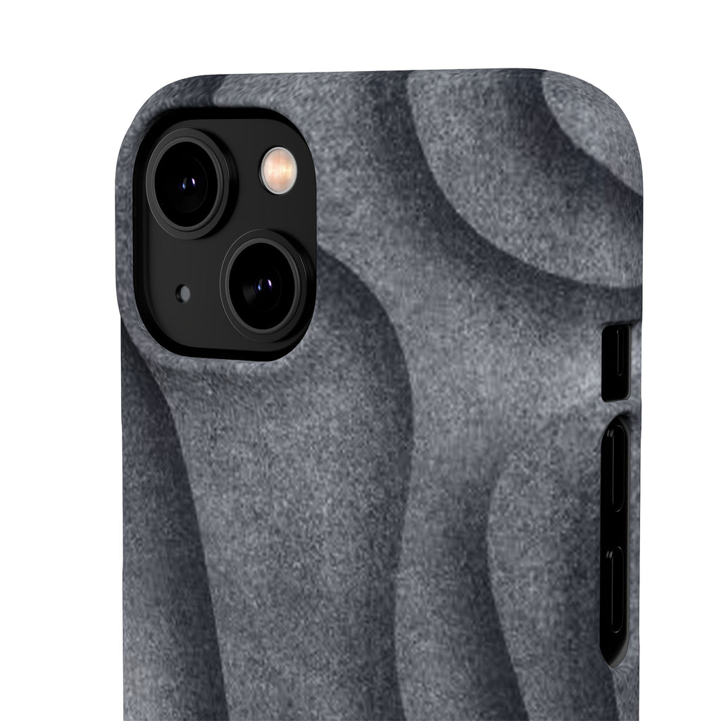 Phone Case — Textured Charcoal Wave Snap Case