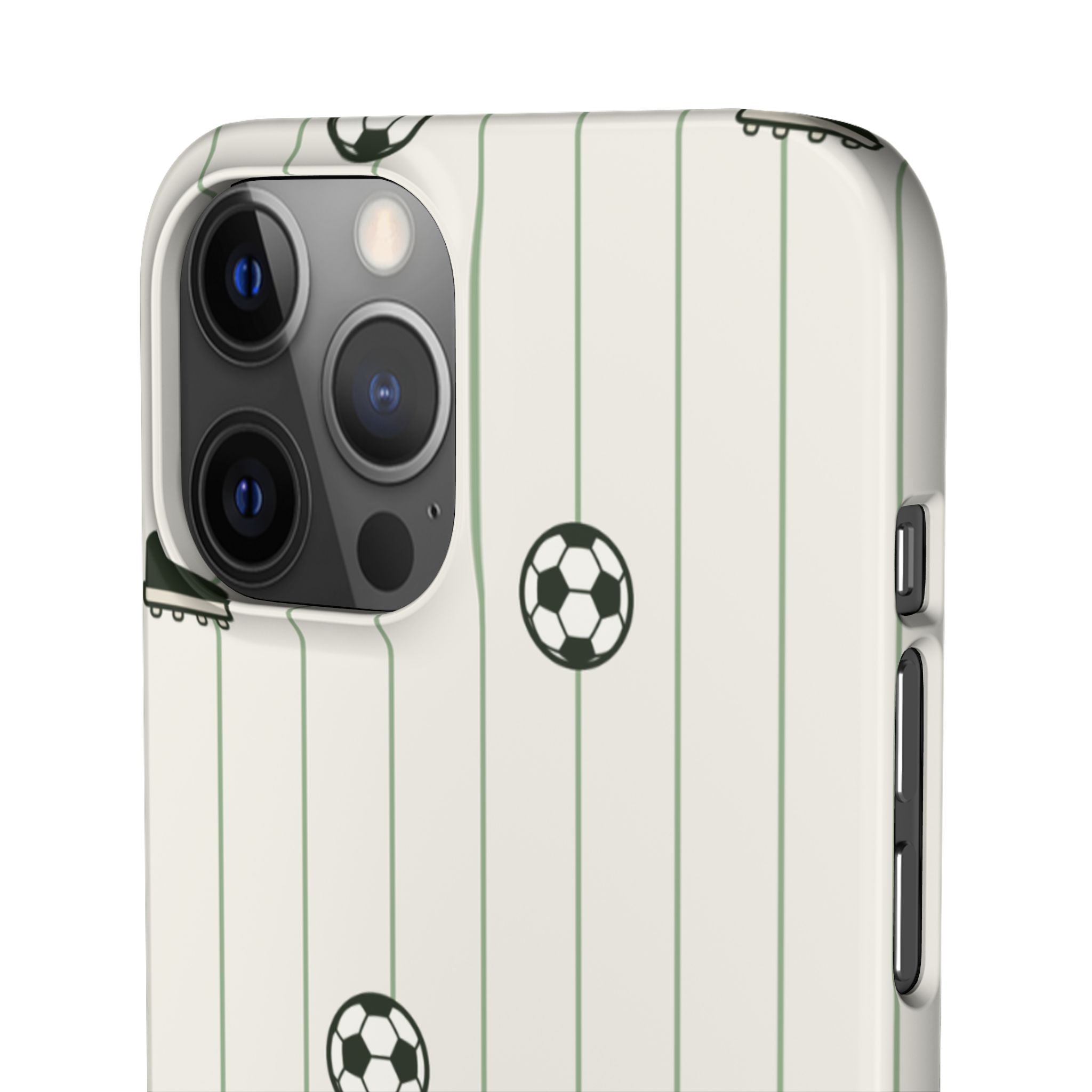 Soccer Pattern Snap Phone Case - Athletic Ball & Cleat Design