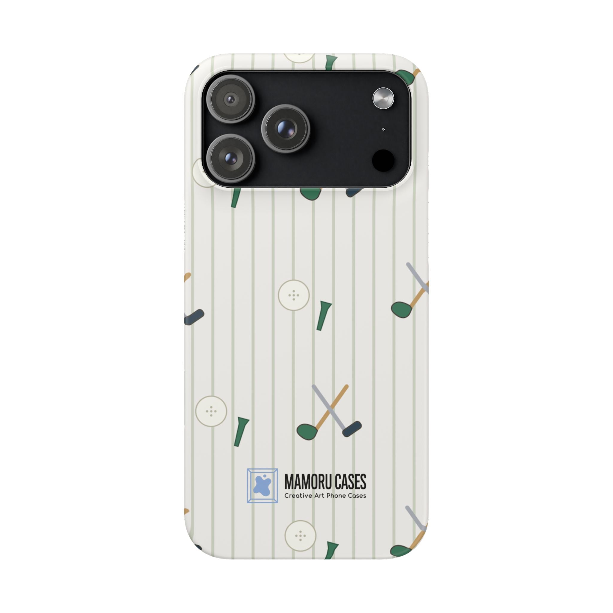 Mamoru Cases | Golf Pattern Snap Phone Case Tee & Mallet Design
