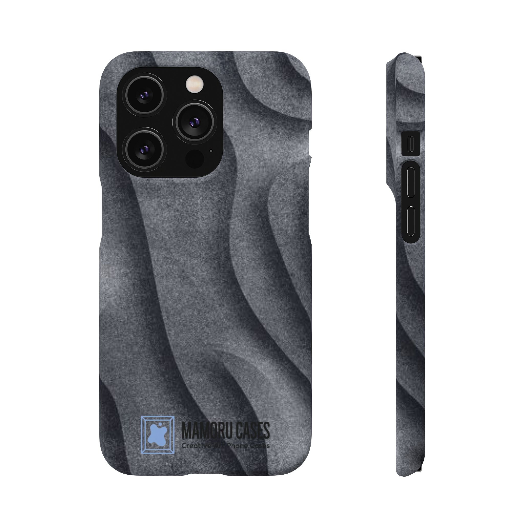 Phone Case — Textured Charcoal Wave Snap Case