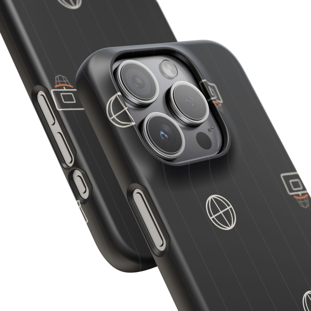 Snap Case — Black Minimalist Basketball & Street Icons Phone Case