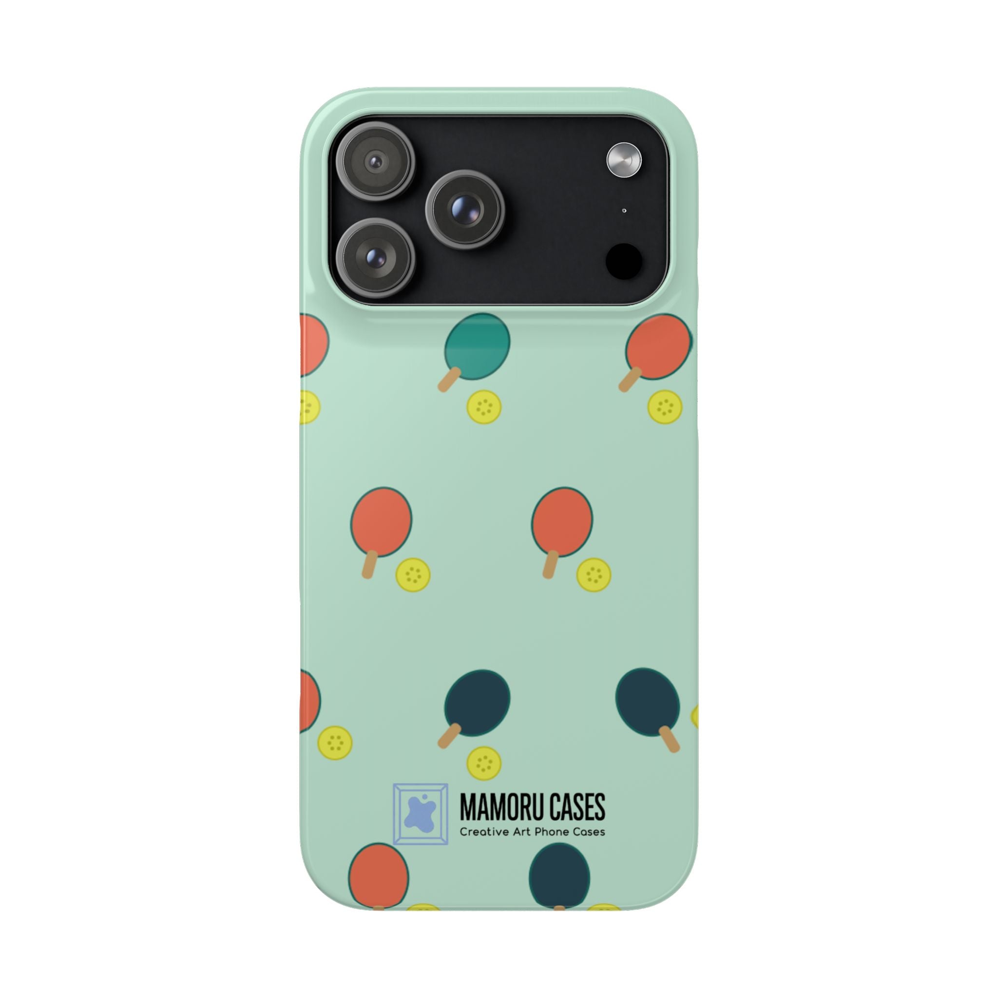 Ping Pong Paddle Pattern Phone Case — Mint Athletic Phone Cover