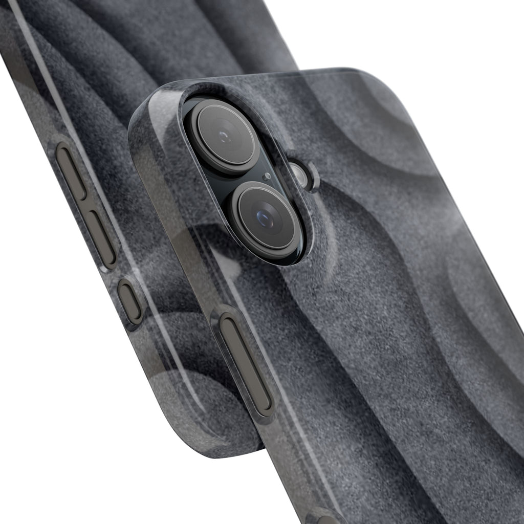 Phone Case — Textured Charcoal Wave Snap Case