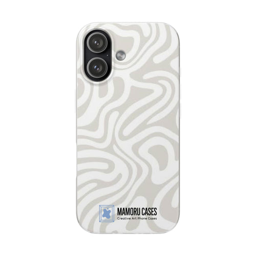 Abstract Neutral Swirl Phone Case — Flexible Protective Cover