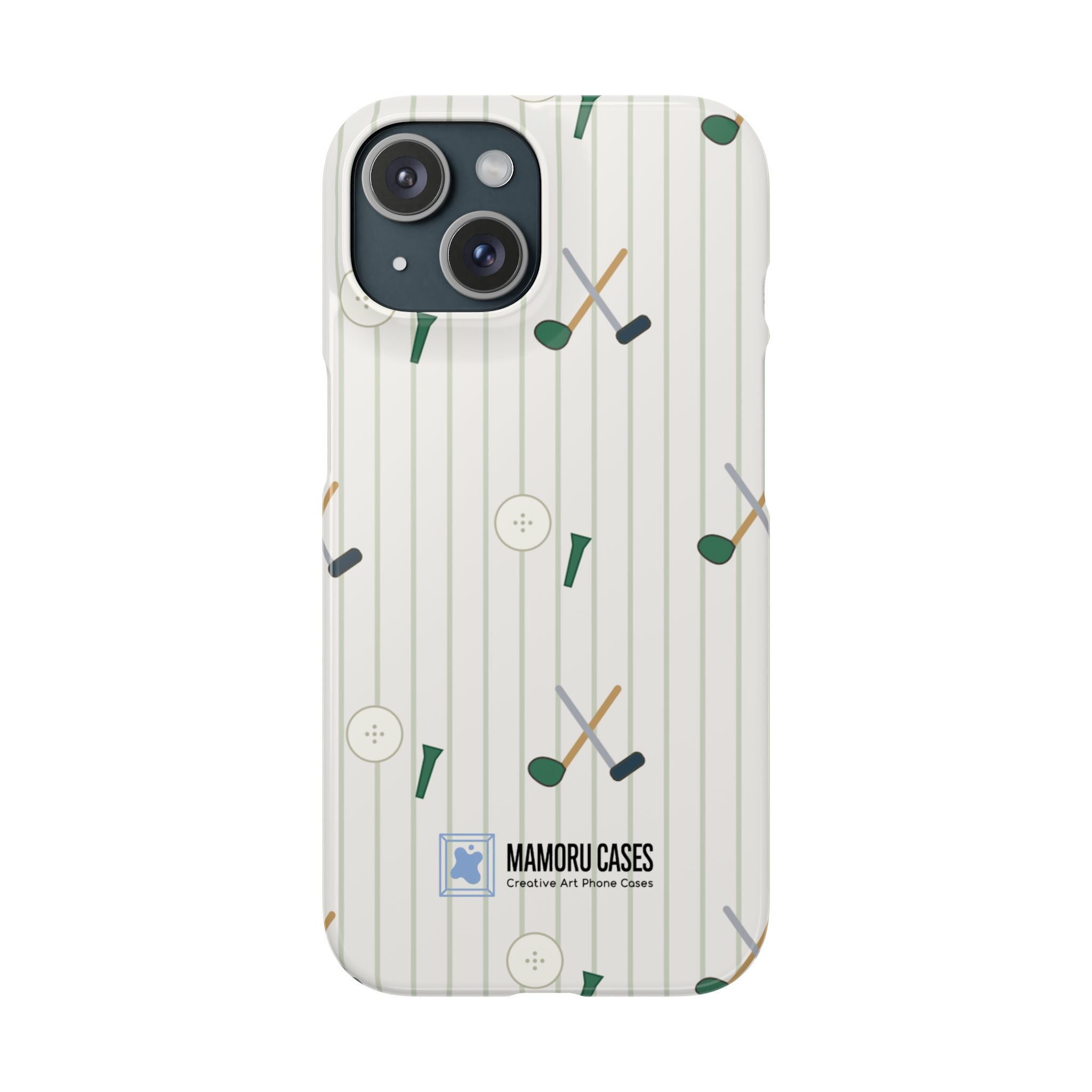 Mamoru Cases | Golf Pattern Snap Phone Case Tee & Mallet Design