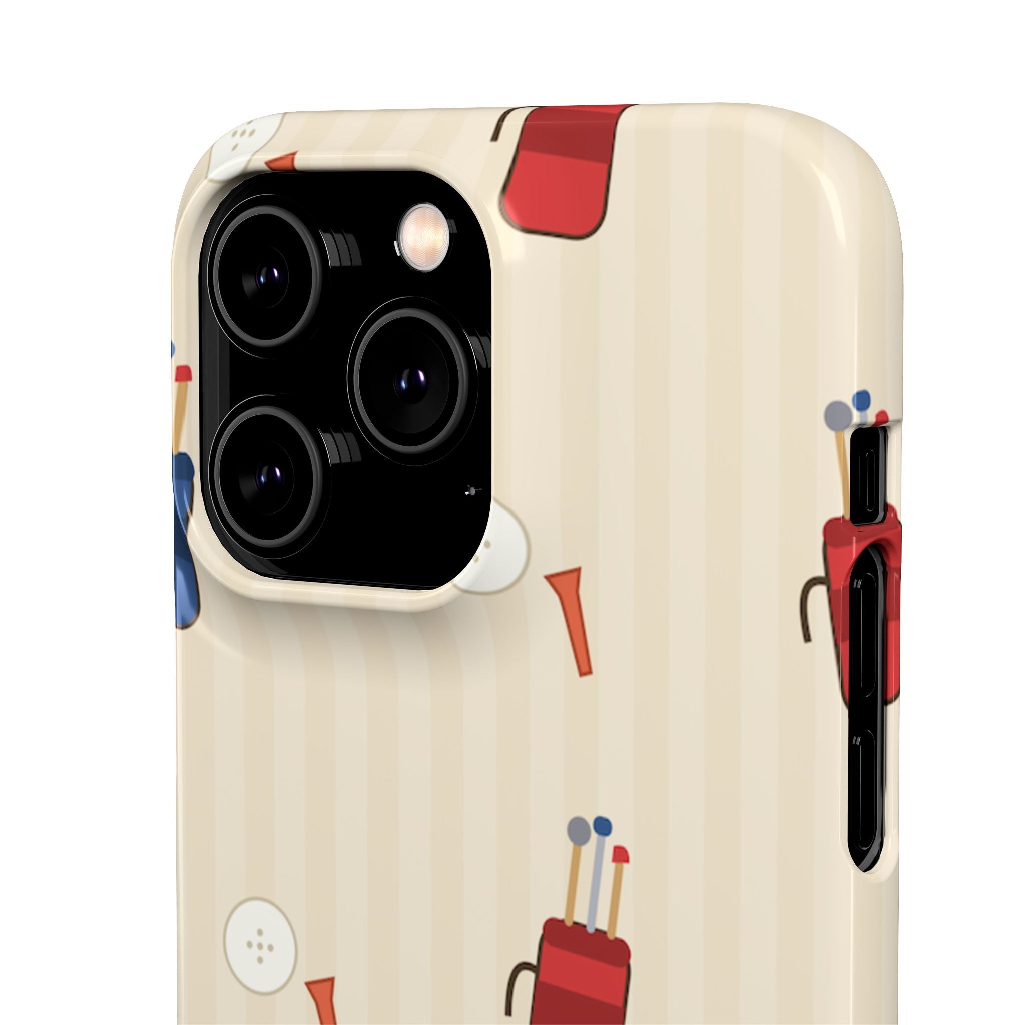 Golf Pattern Phone Case — Retro Golf Bag & Tee iPhone Case