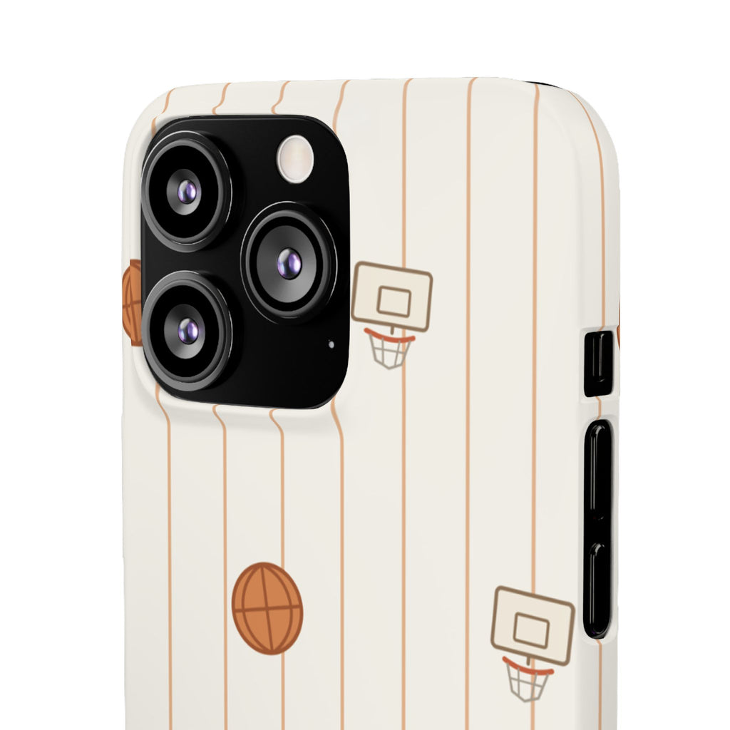 Basketball Pattern Phone Case — Cute Hoops Snap Case