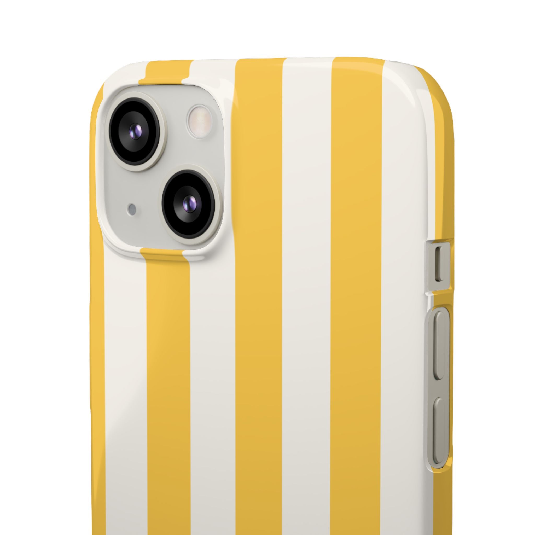 Yellow Stripe Phone Case — Bright Vertical Striped Snap Case