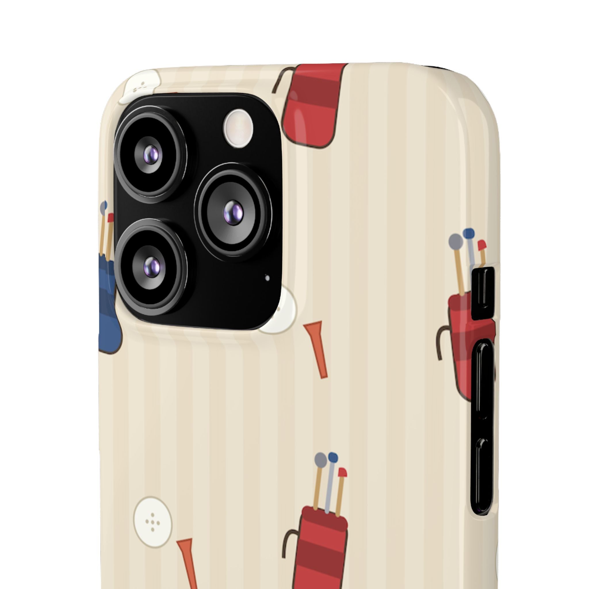 Golf Pattern Phone Case — Retro Golf Bag & Tee iPhone Case