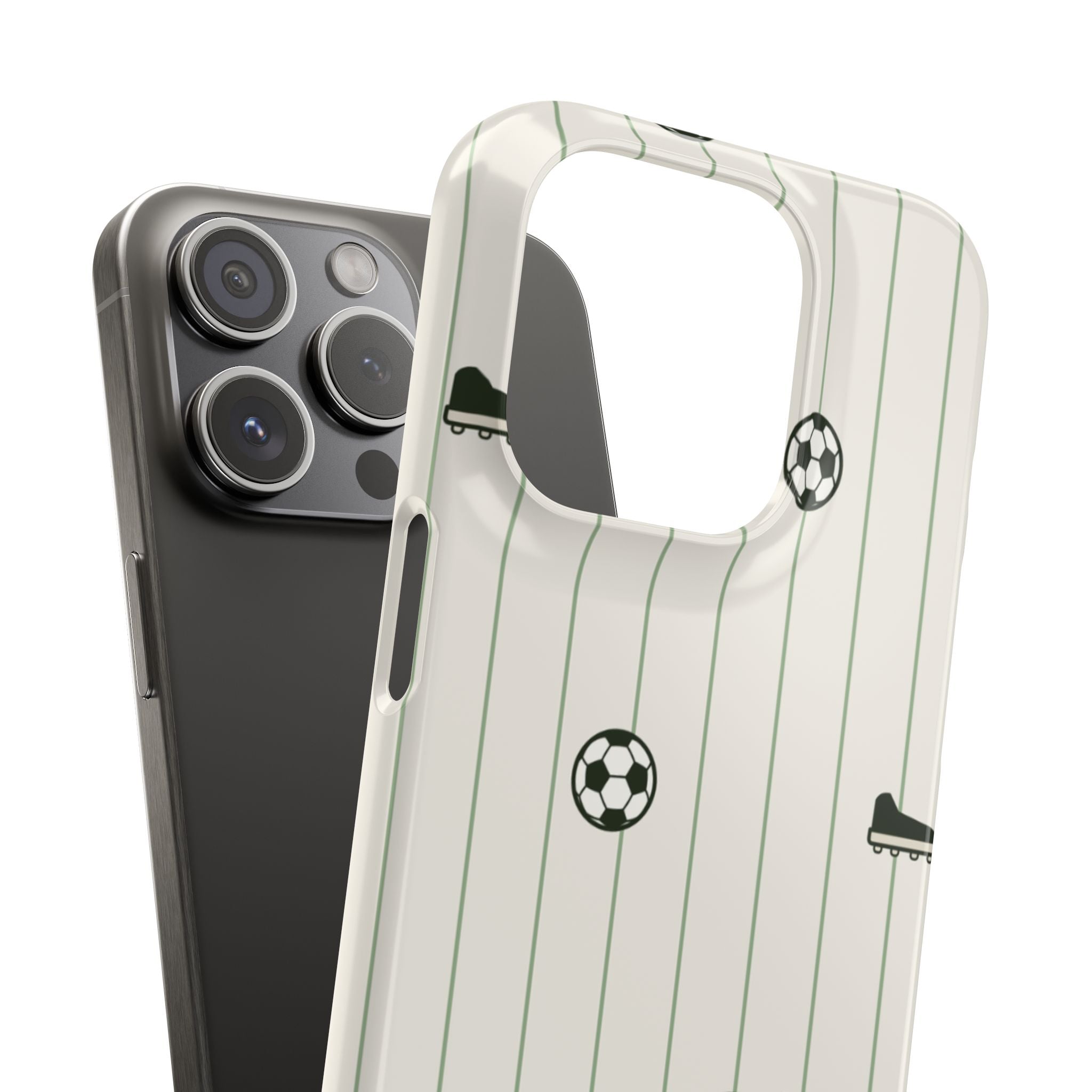 Soccer Pattern Snap Phone Case - Athletic Ball & Cleat Design