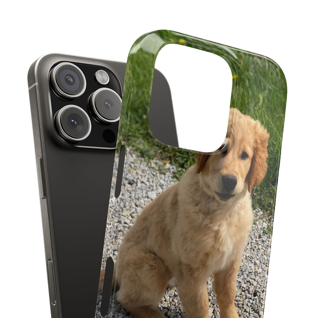 Phone Case — Cute Golden Retriever Puppy Photo Protective Snap Case