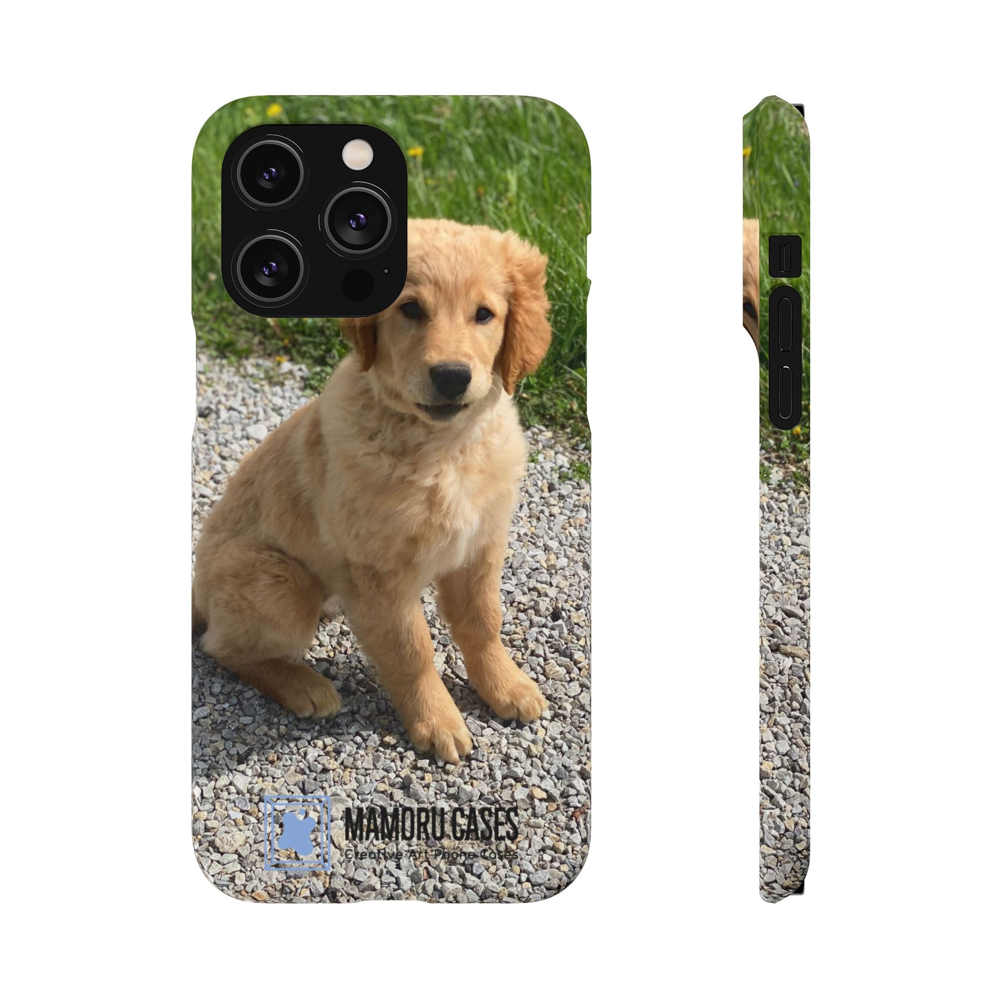 Phone Case — Cute Golden Retriever Puppy Photo Protective Snap Case
