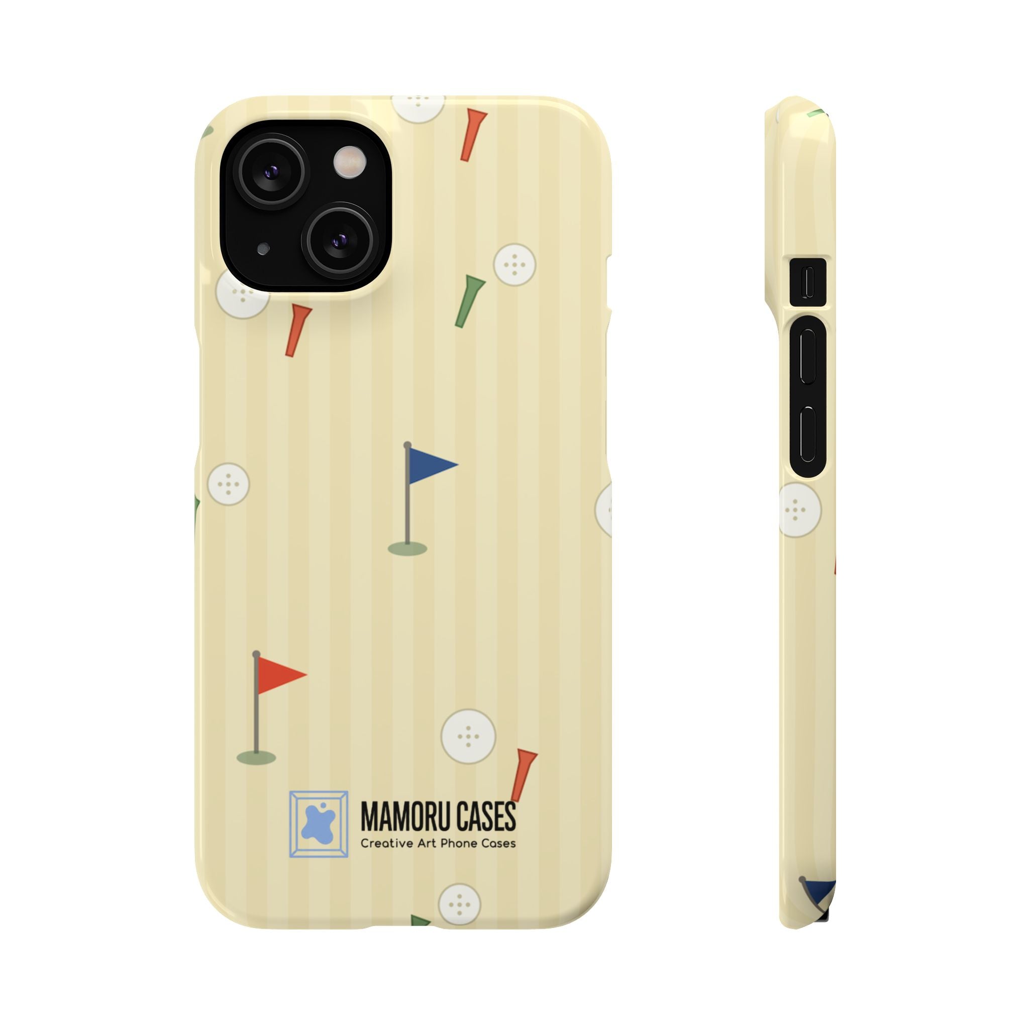 Golf Tee & Button Pattern Phone Case — Slim Snap Phone Case