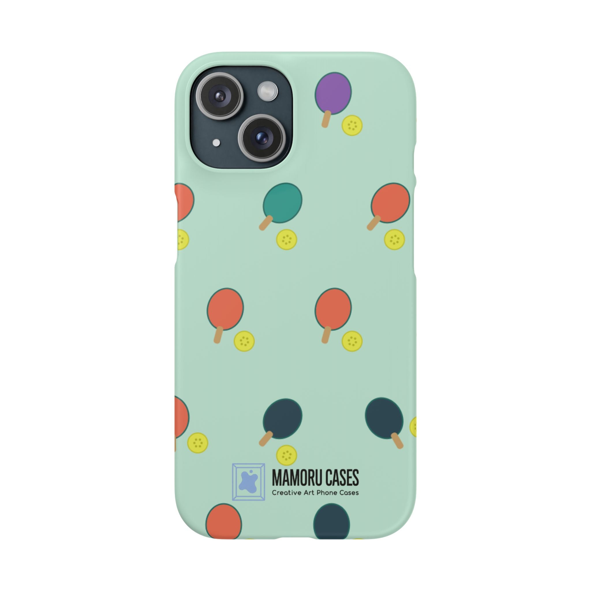 Ping Pong Paddle Pattern Phone Case — Mint Athletic Phone Cover