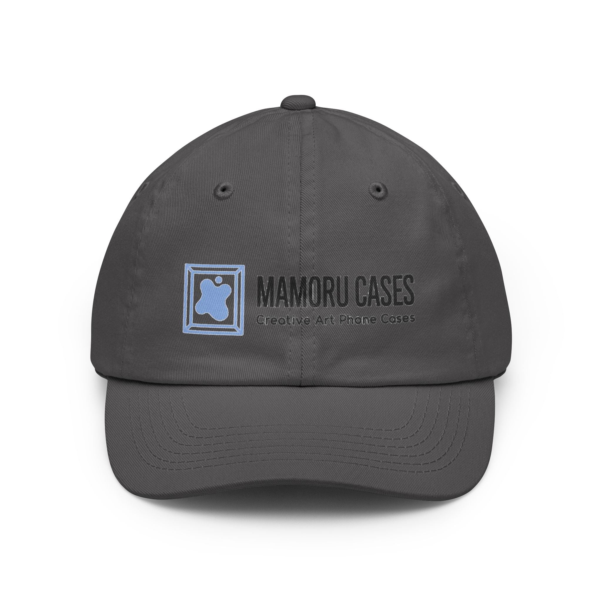 Mamoru Cases Logo Dad Hat — White Embroidered Baseball Cap