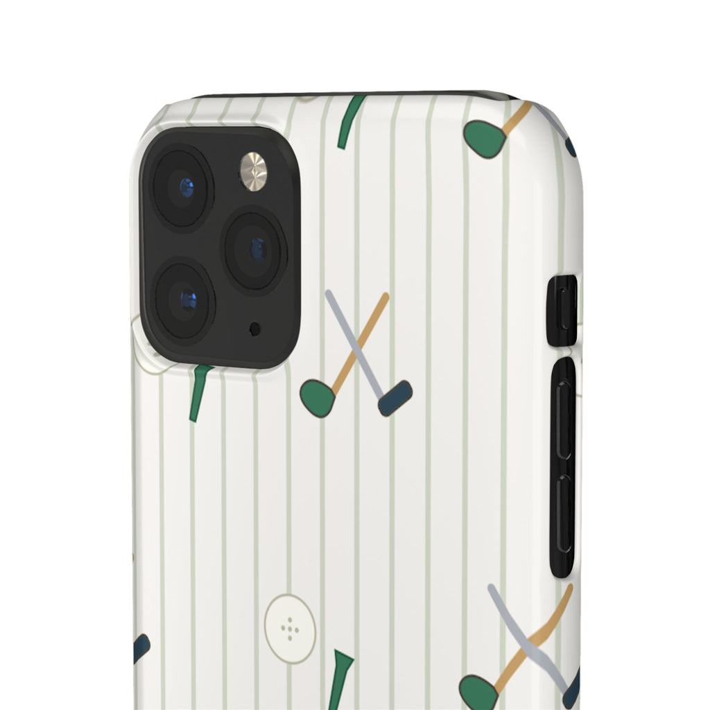 Mamoru Cases | Golf Pattern Snap Phone Case Tee & Mallet Design