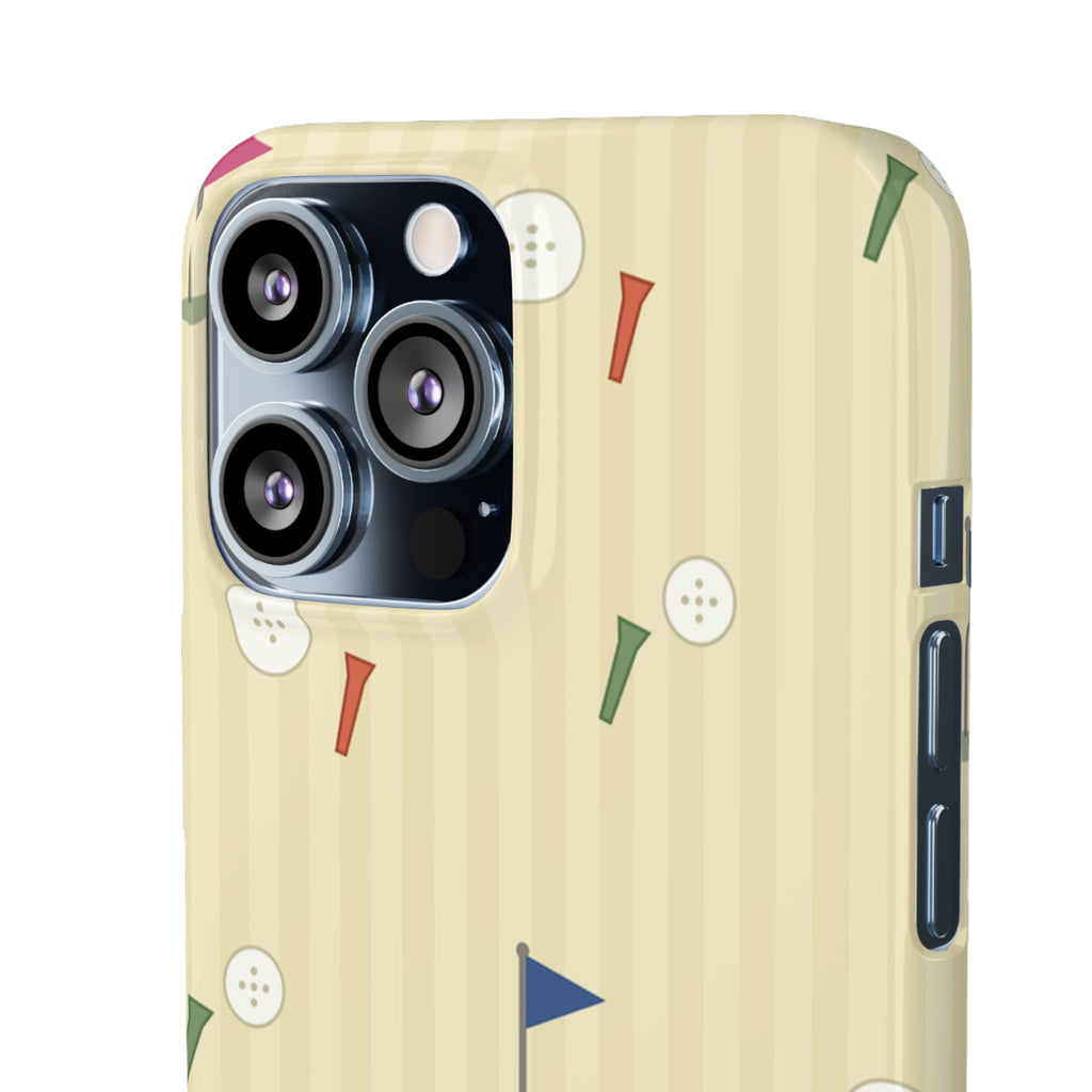 Golf Tee & Button Pattern Phone Case — Slim Snap Phone Case