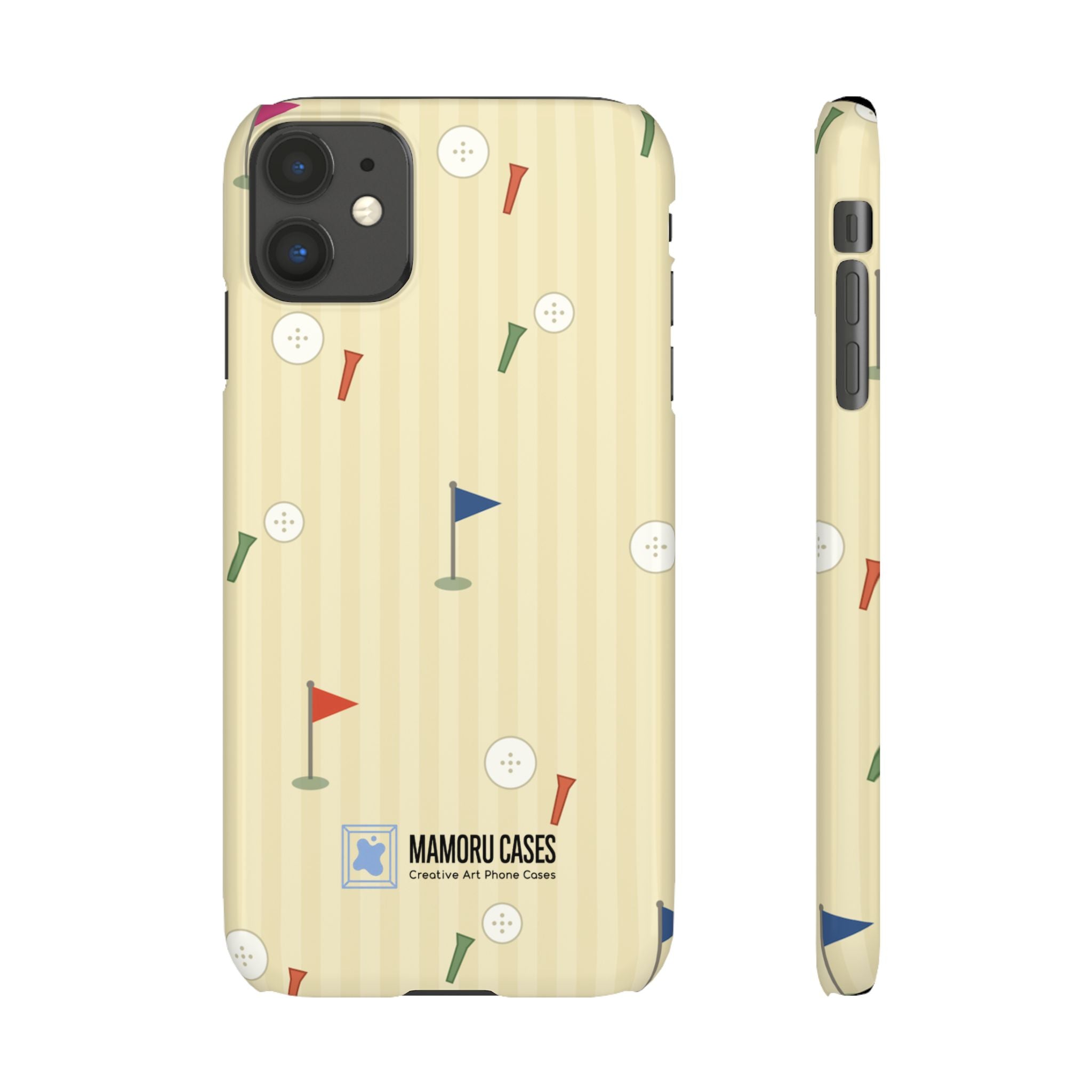 Golf Tee & Button Pattern Phone Case — Slim Snap Phone Case