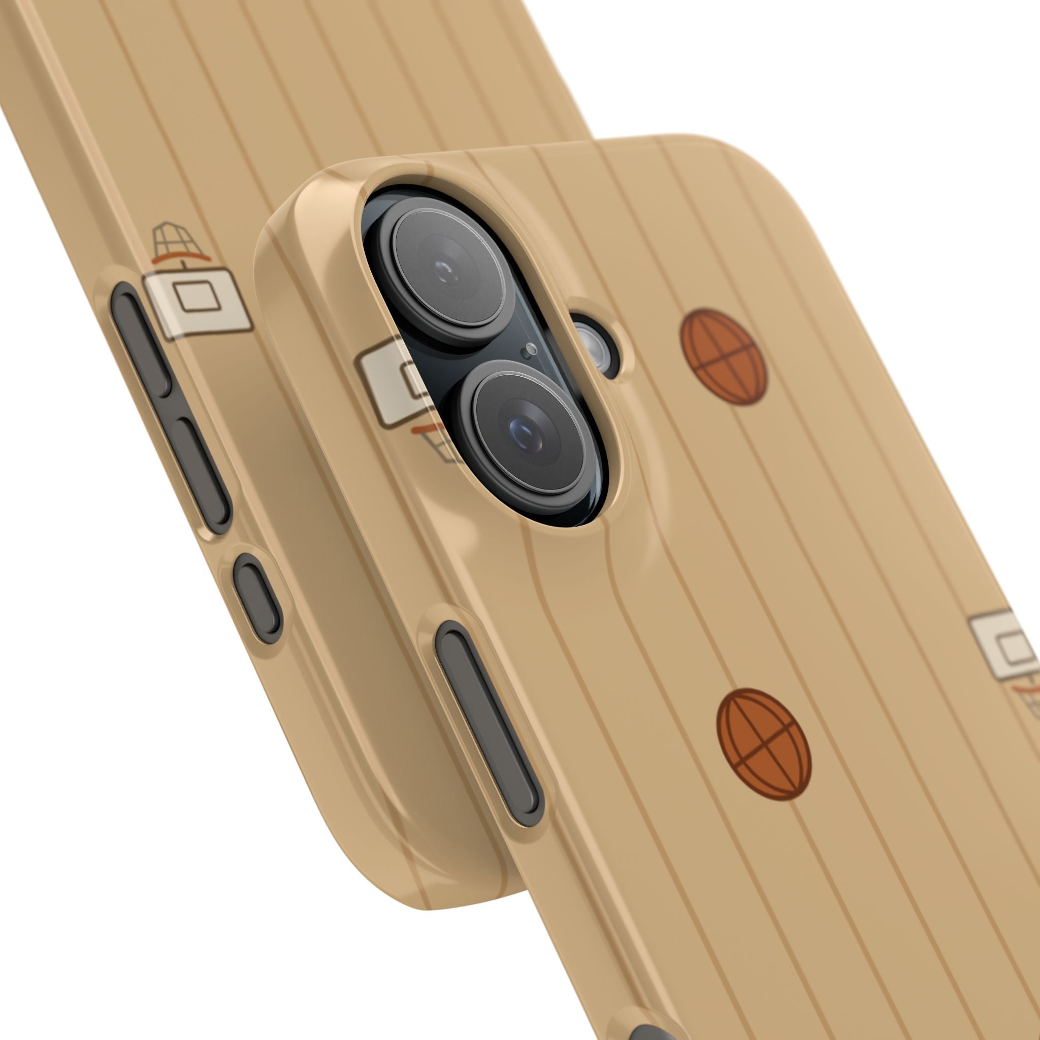 Basketball Court Phone Case — Slim Protective Snap Case with Hoops Pattern