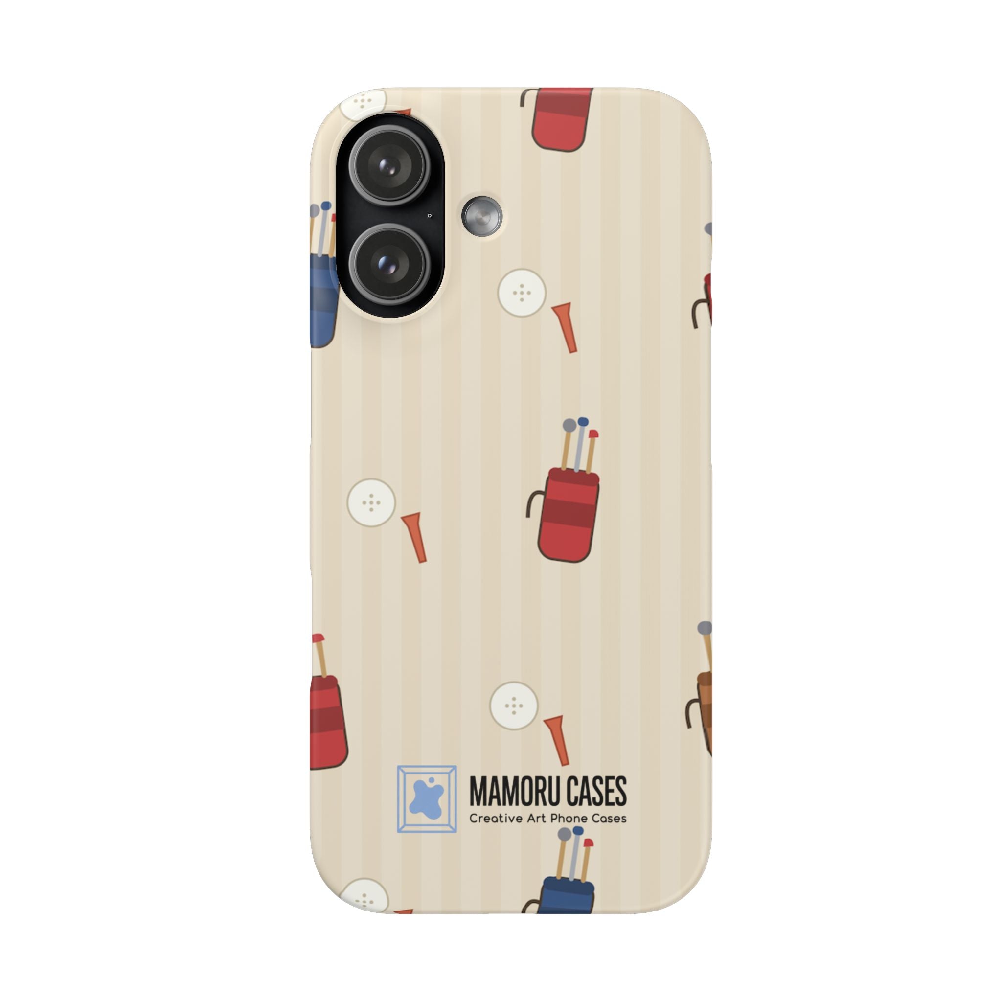 Golf Pattern Phone Case — Retro Golf Bag & Tee iPhone Case