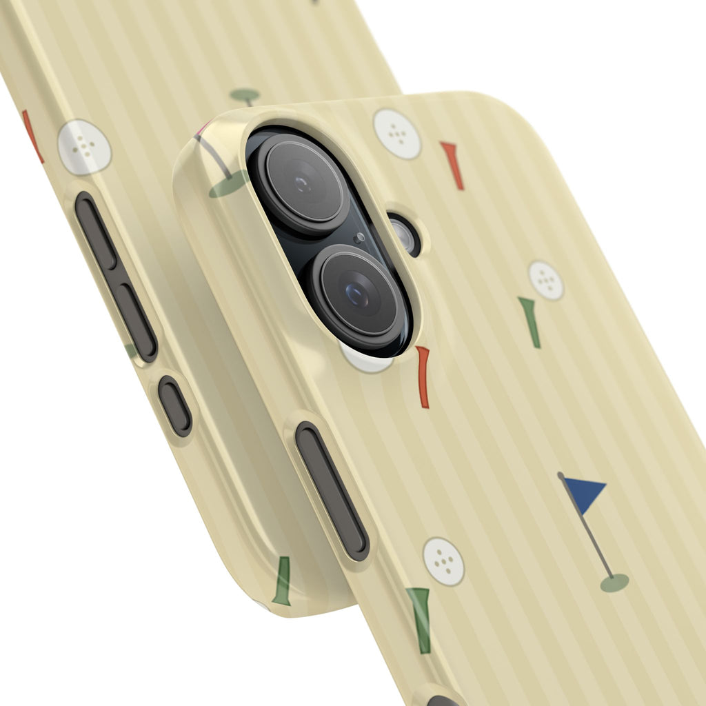 Golf Tee & Button Pattern Phone Case — Slim Snap Phone Case