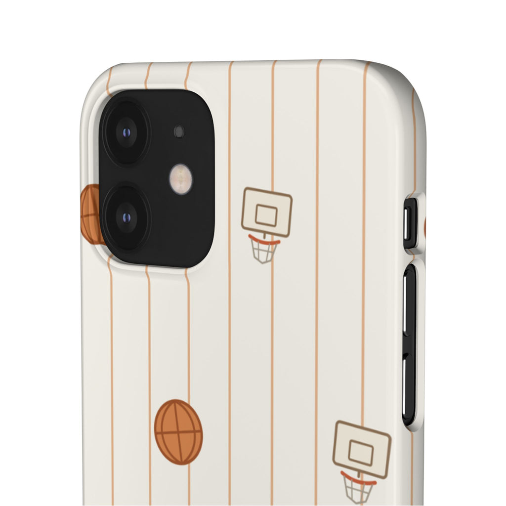 Basketball Pattern Phone Case — Cute Hoops Snap Case